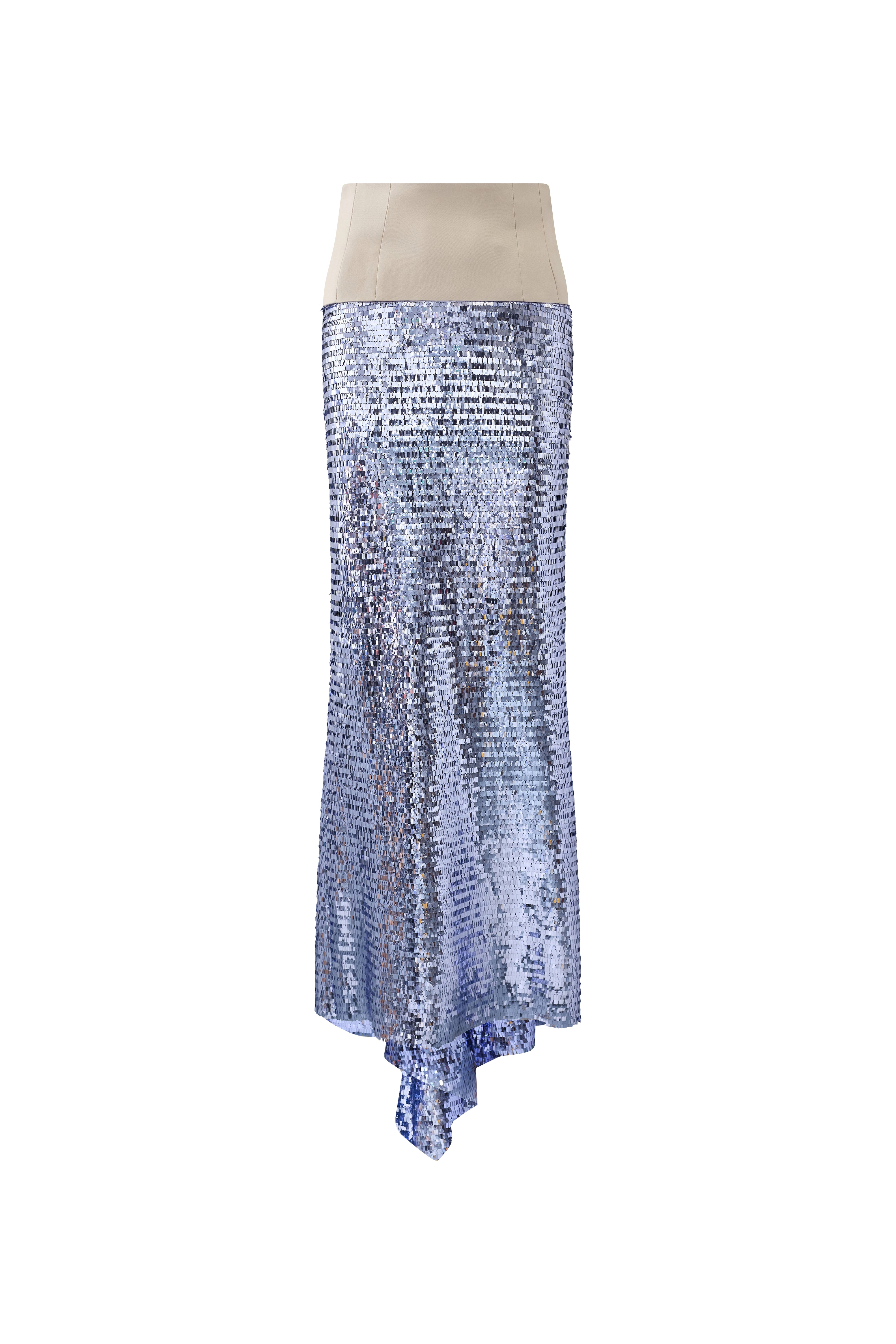 Sequins And Satin Skirt