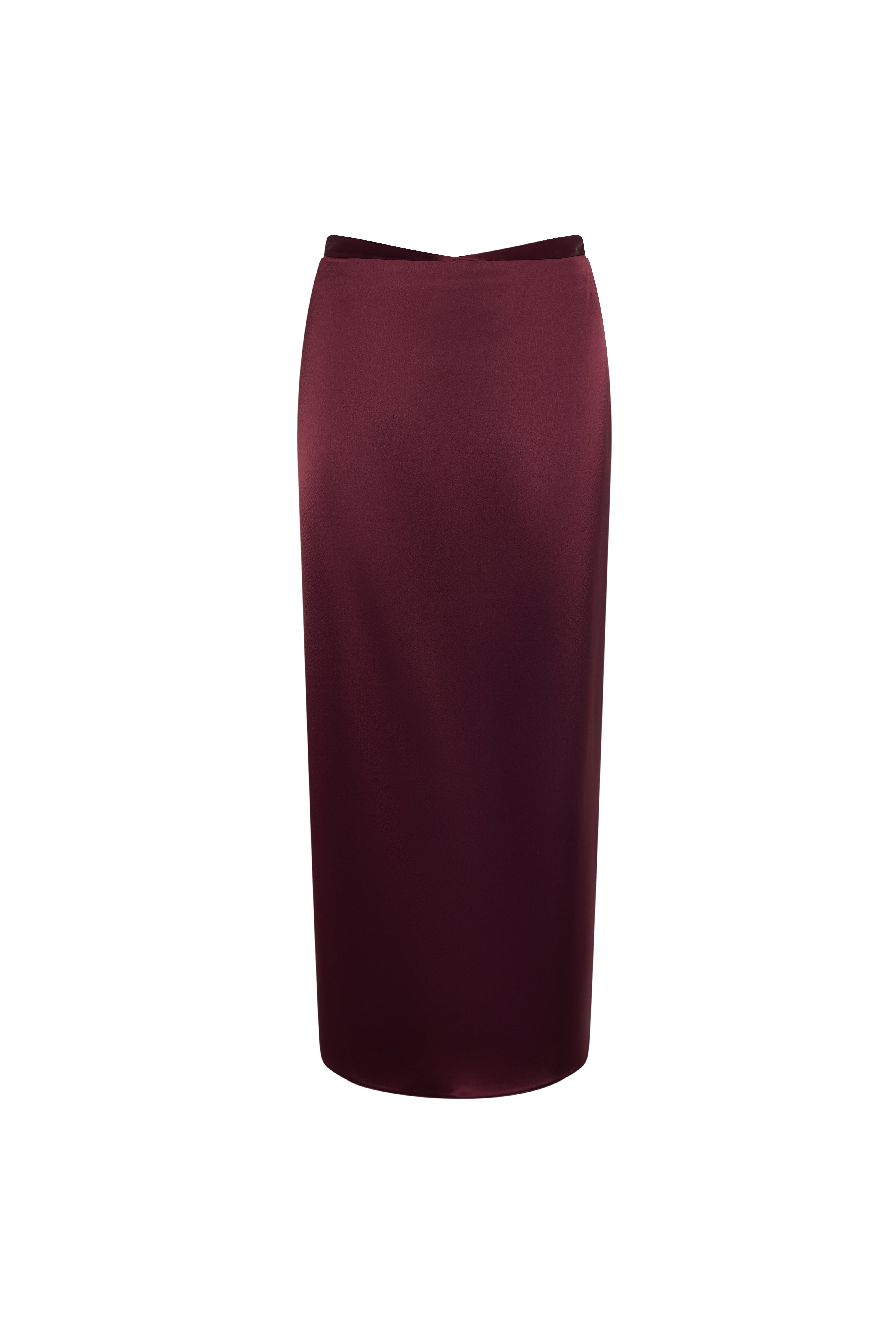 Satin Straight Skirt