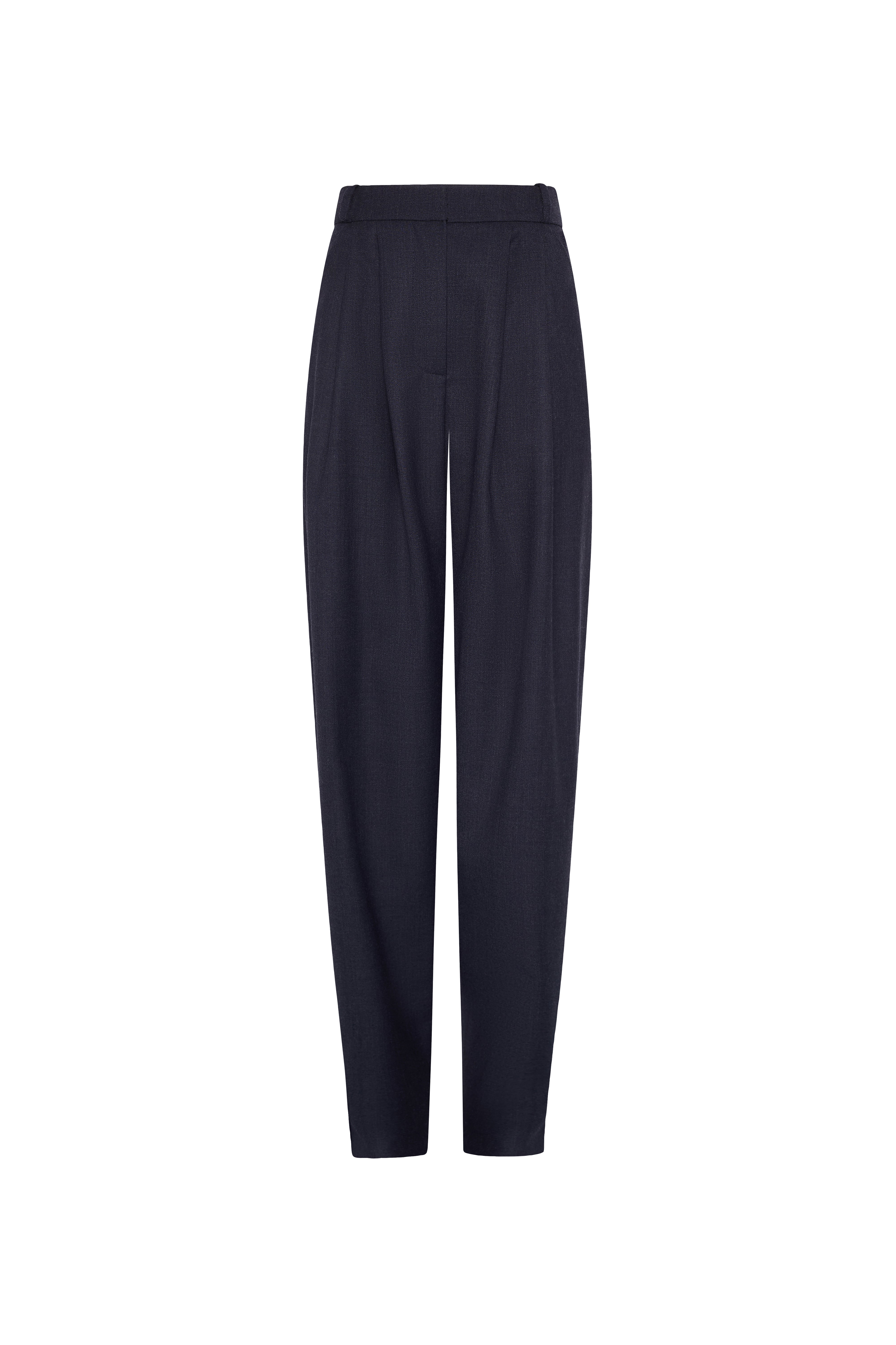 Round Wide Leg Tailored Denim Pants
