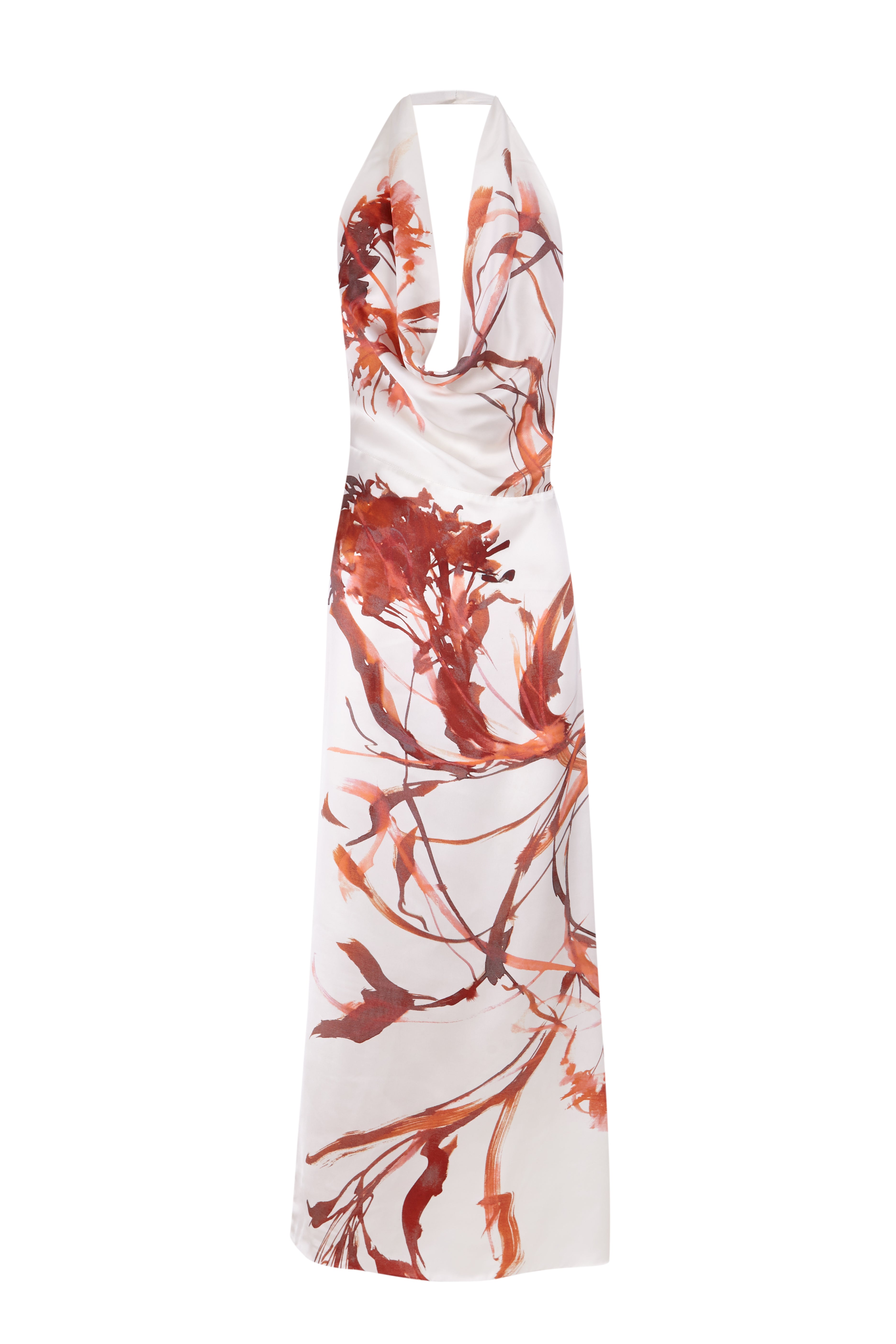 Viscose Print Halter Dress