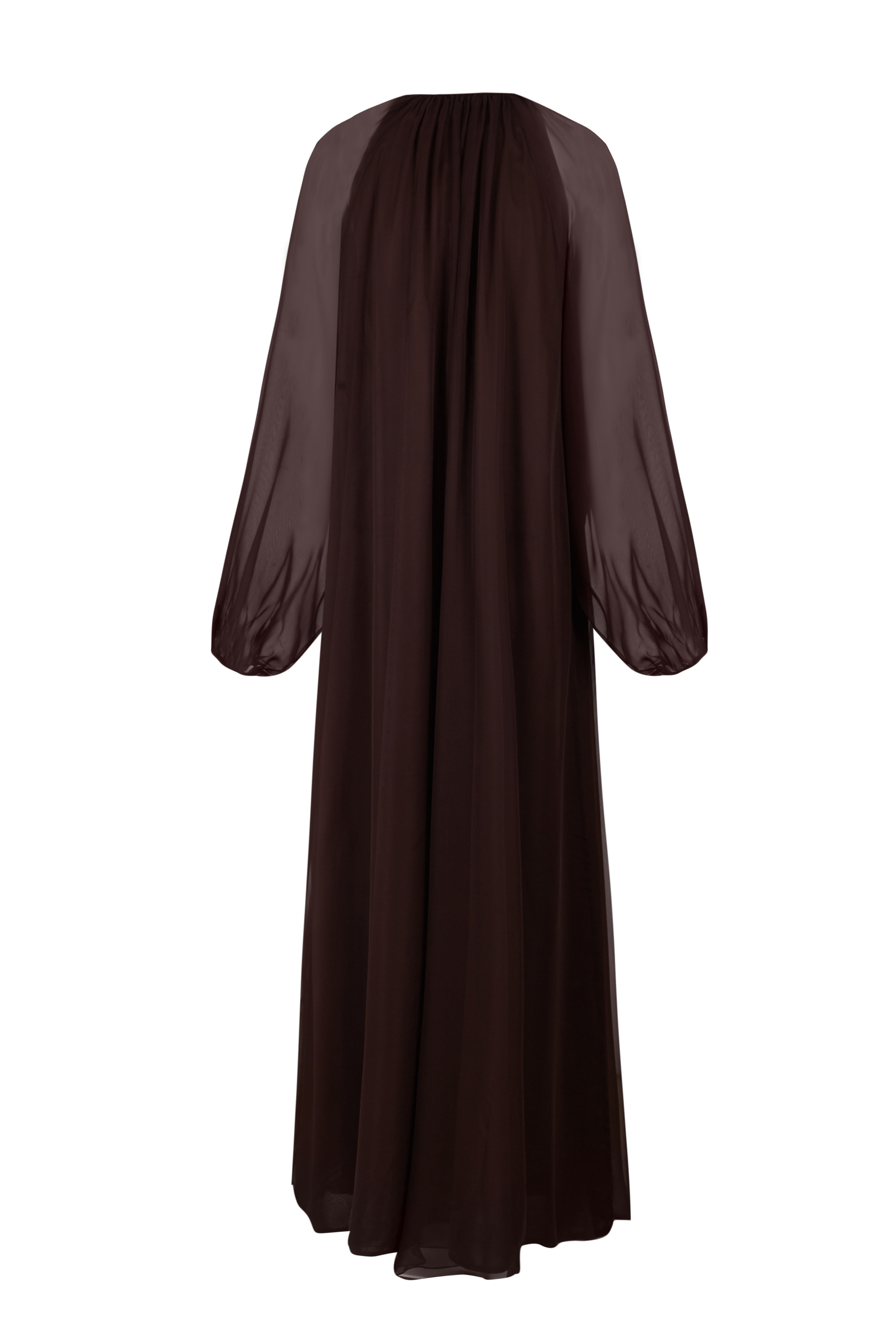 Caftan V-Neck Voile Dress