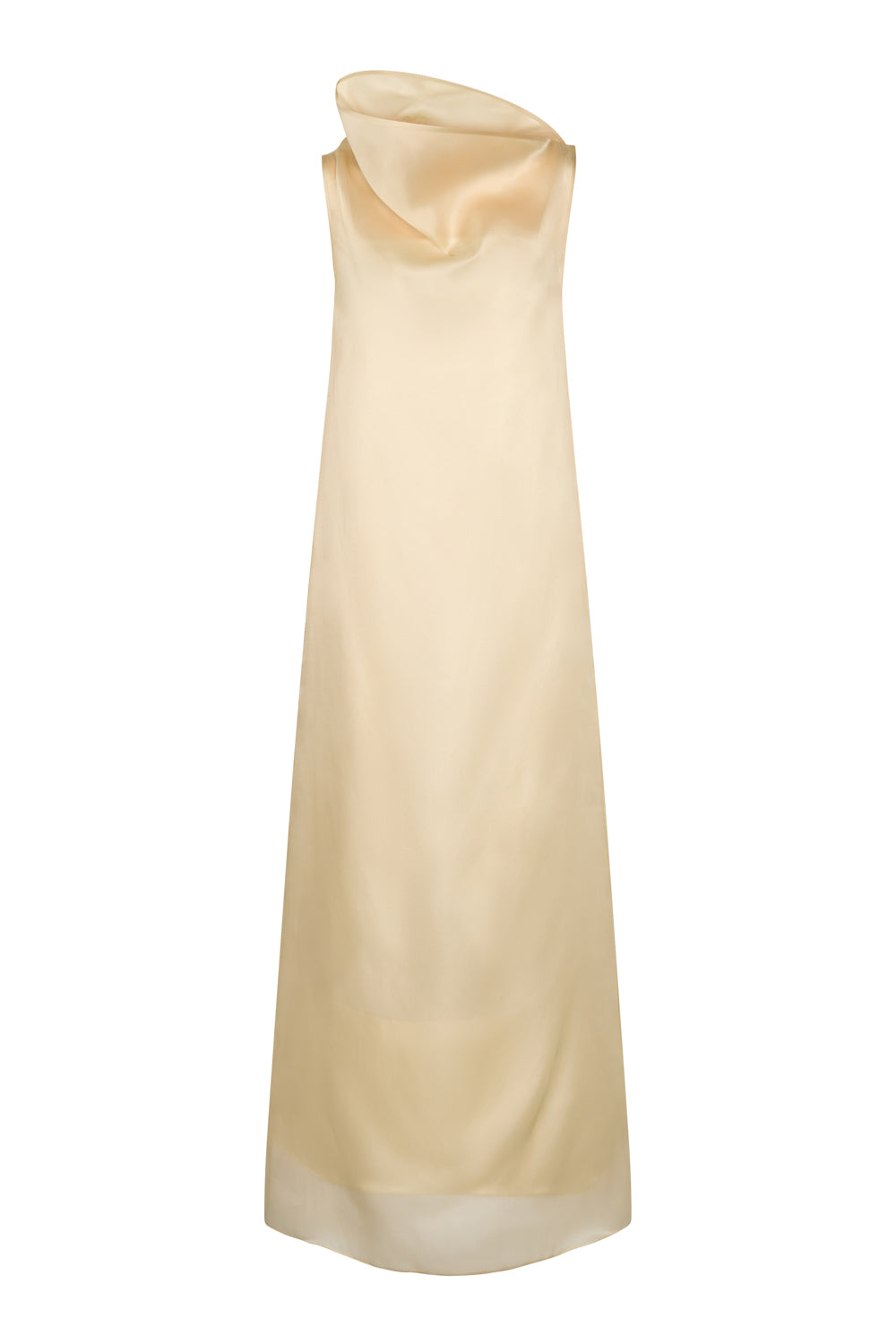 High Neck Organza Colum Dress