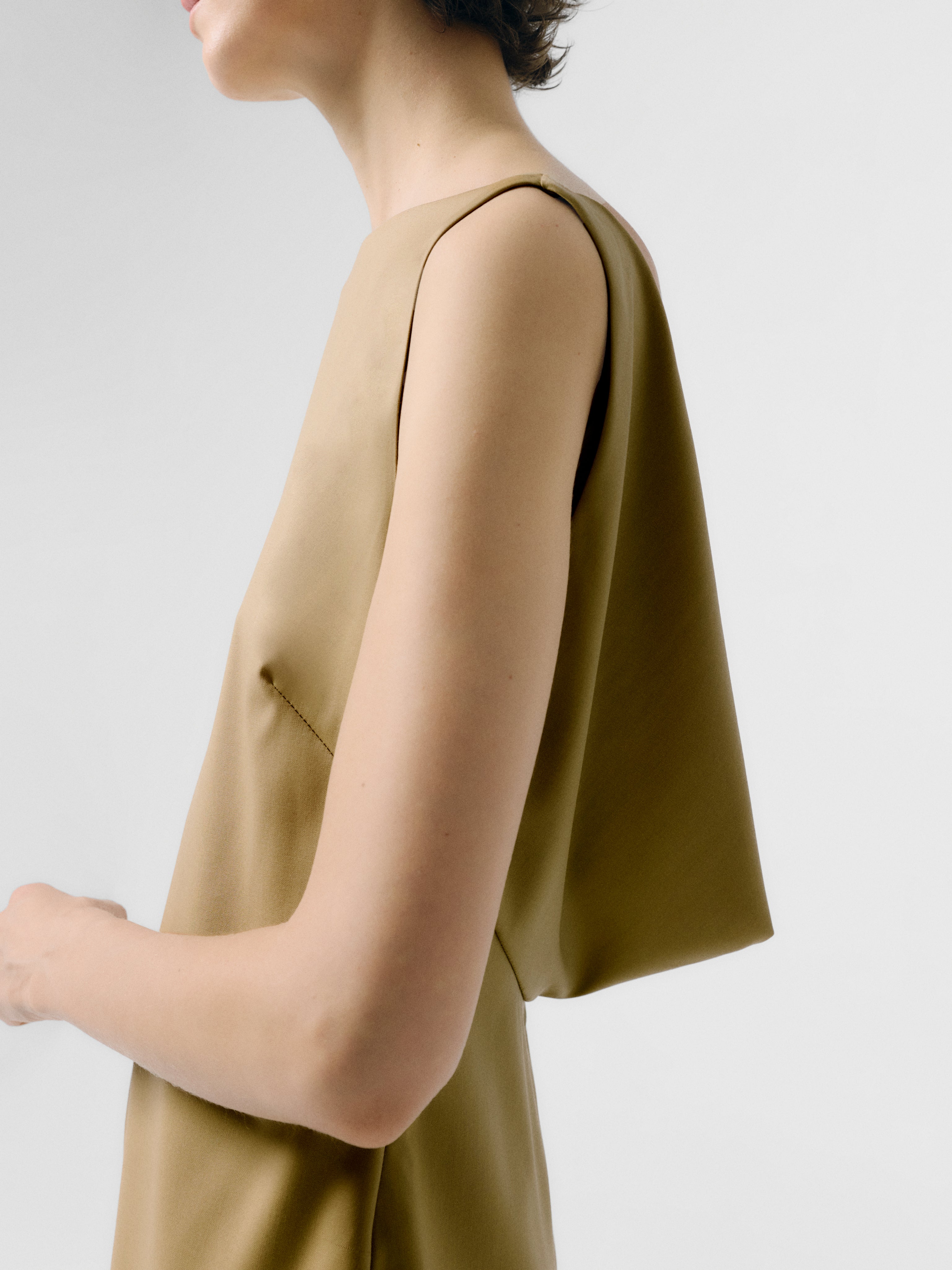 Back Draped Tailored Top