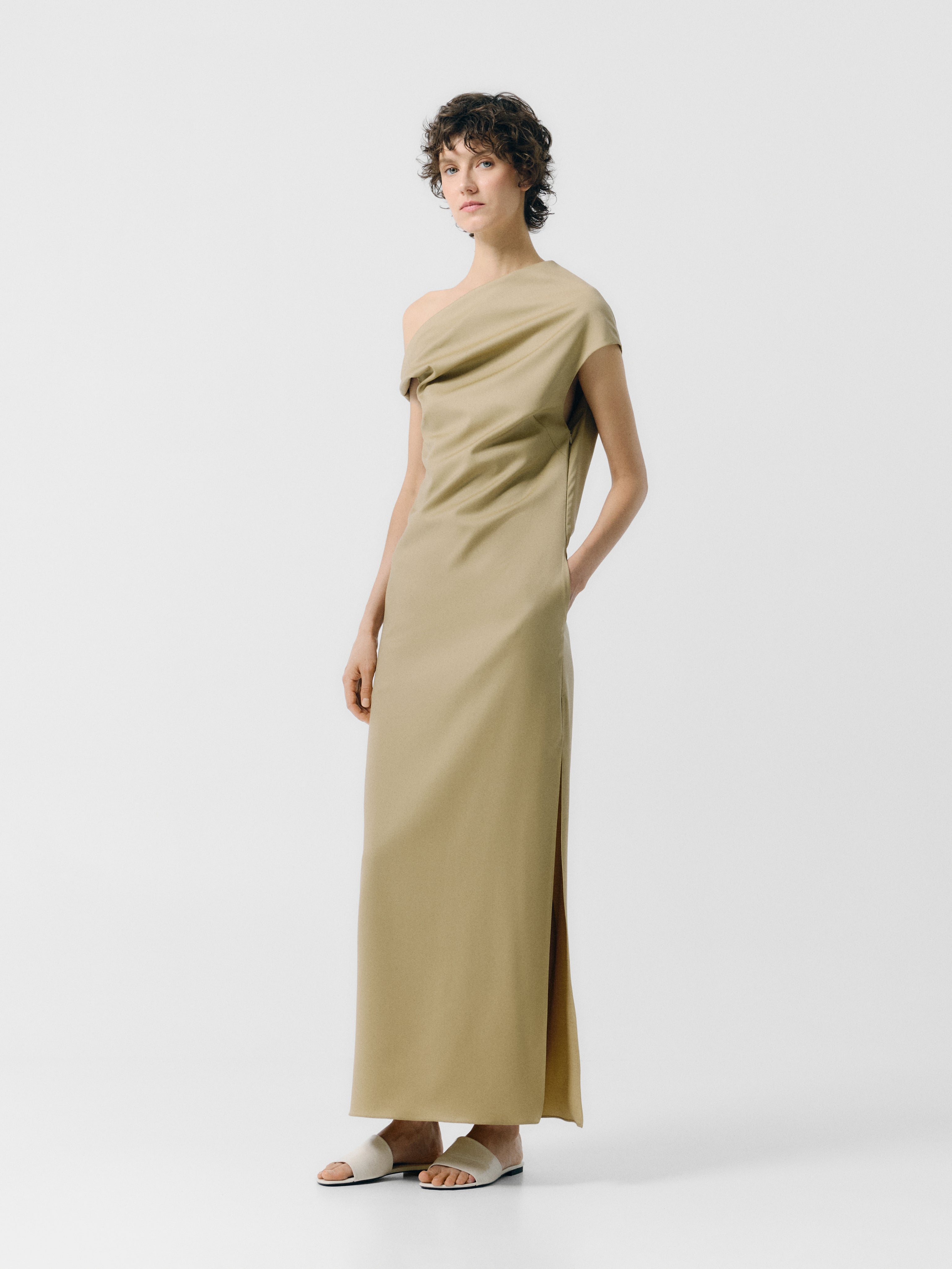 Shoulder Line Tailored Dress
