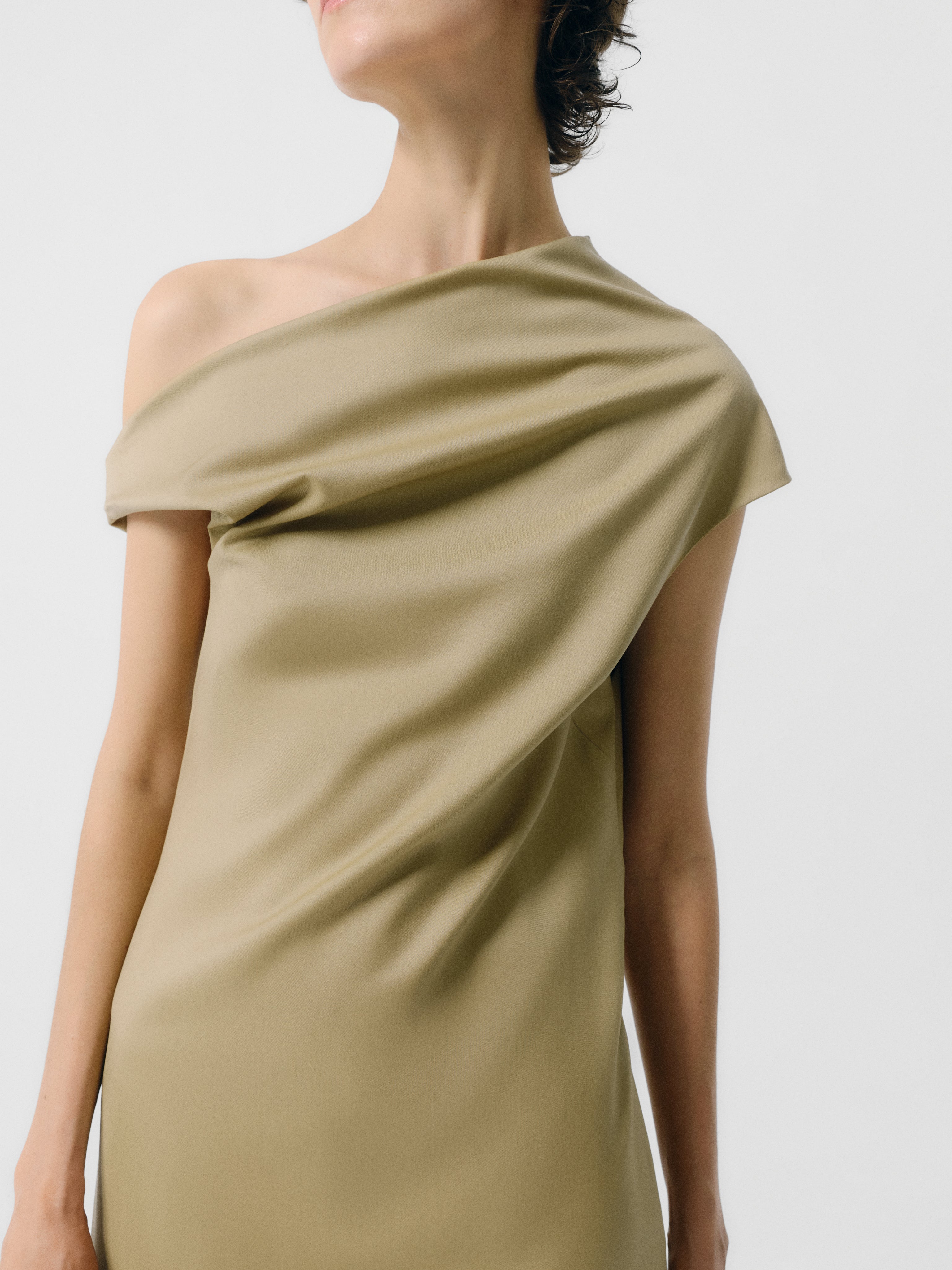 Shoulder Line Tailored Dress