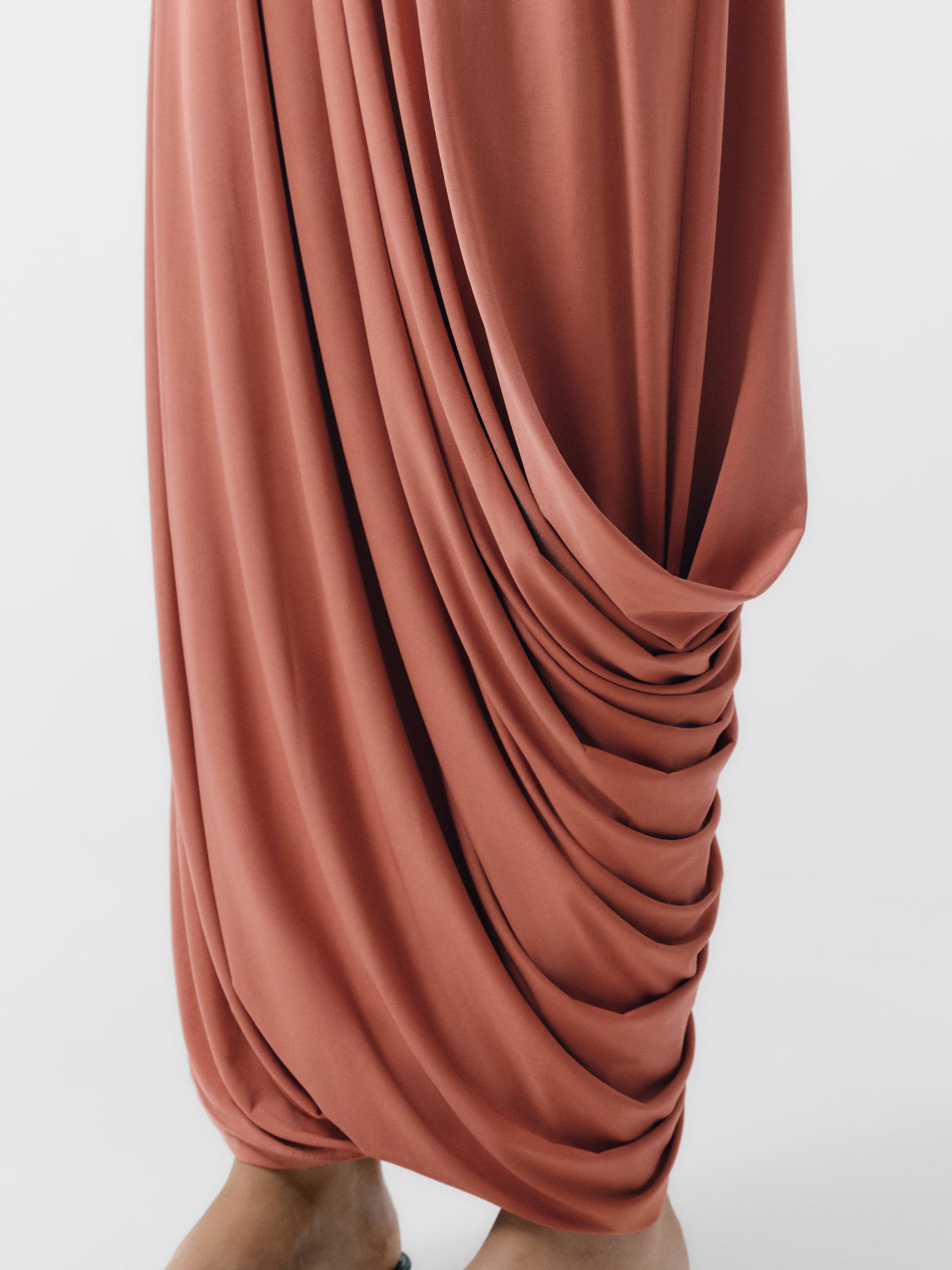Draped Colum Knit Dress
