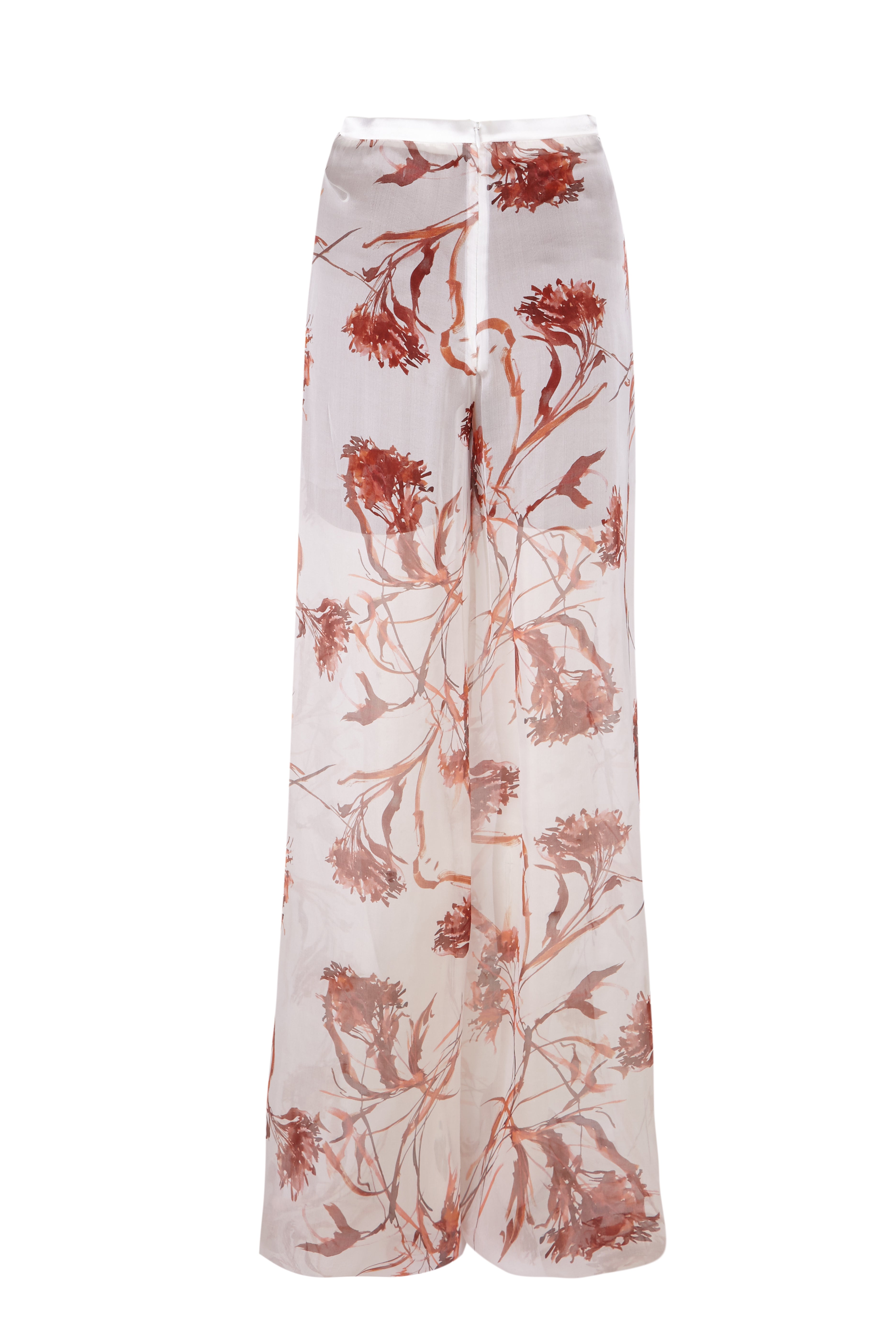 Print Voile Fluid Pants