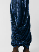 Paillet Draped Skirt