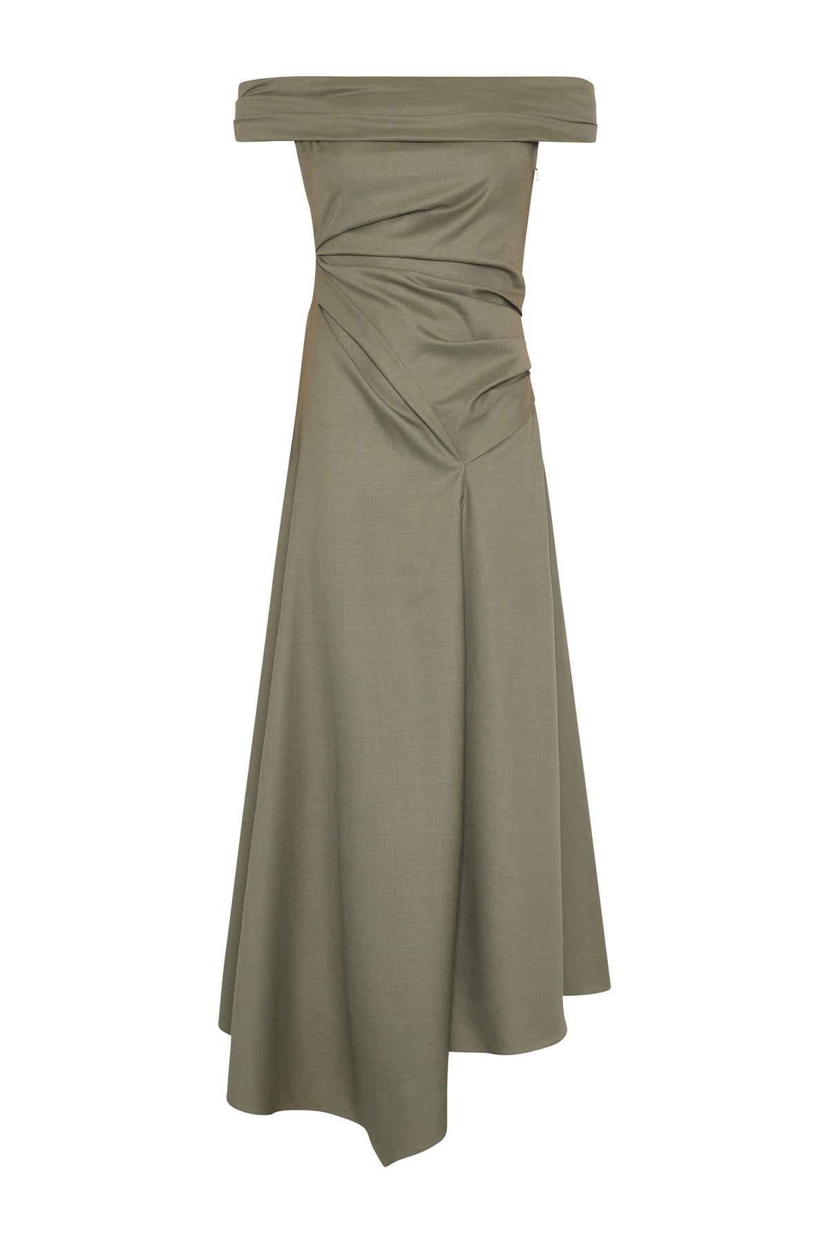 Off-Shoulder Asymmetric Long Dress