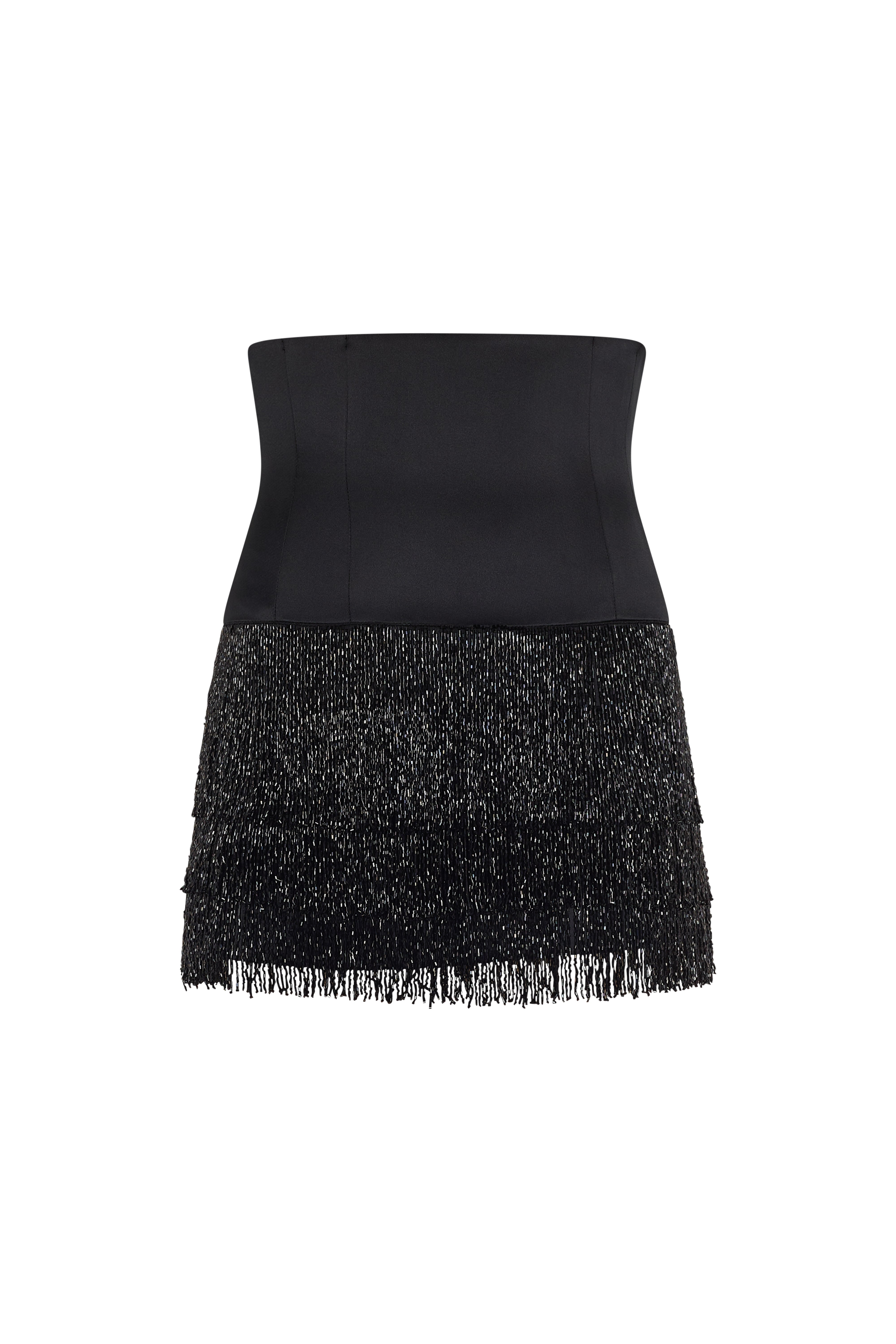Rhinestones Satin Skirt