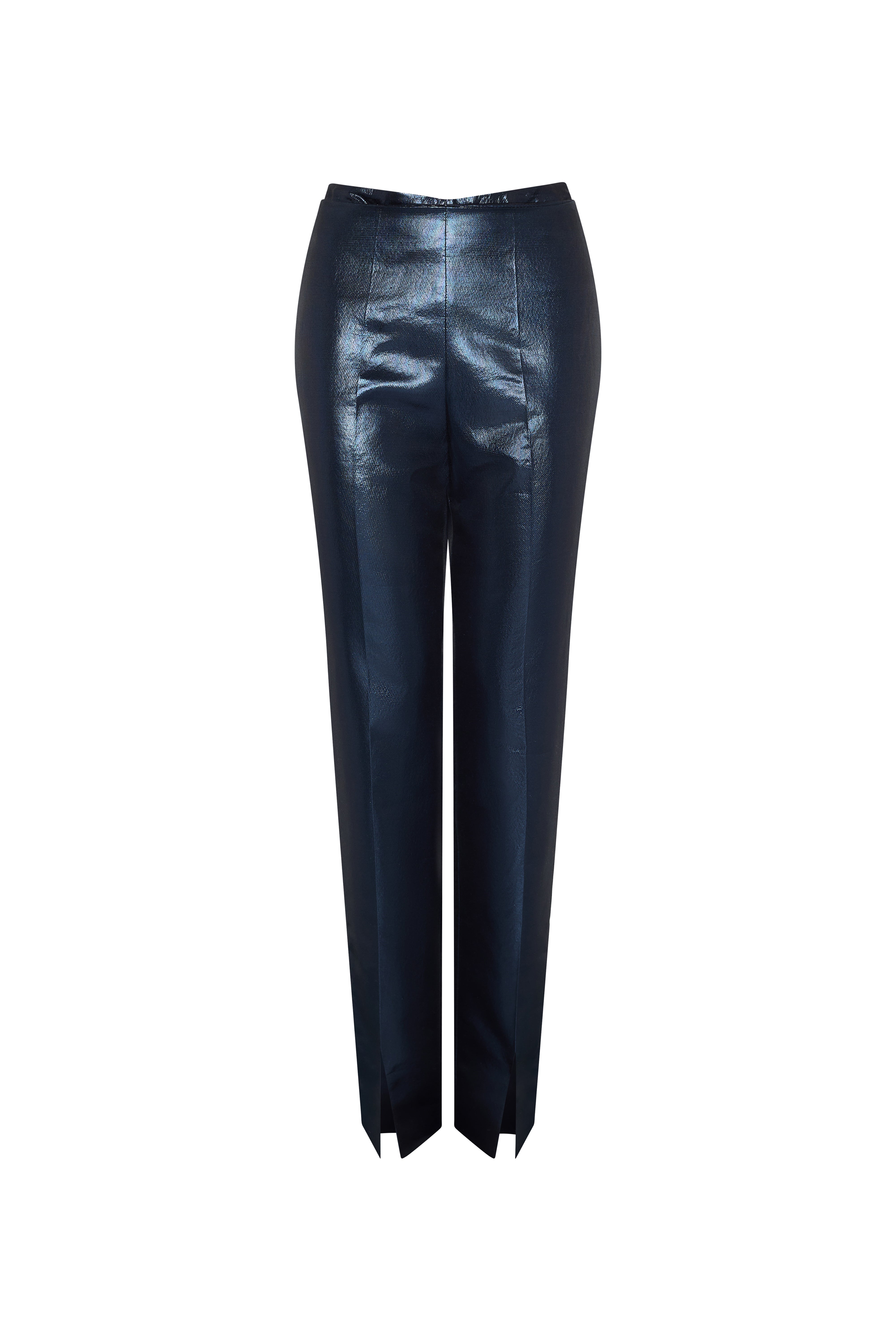 Straight Wool Lame Pants
