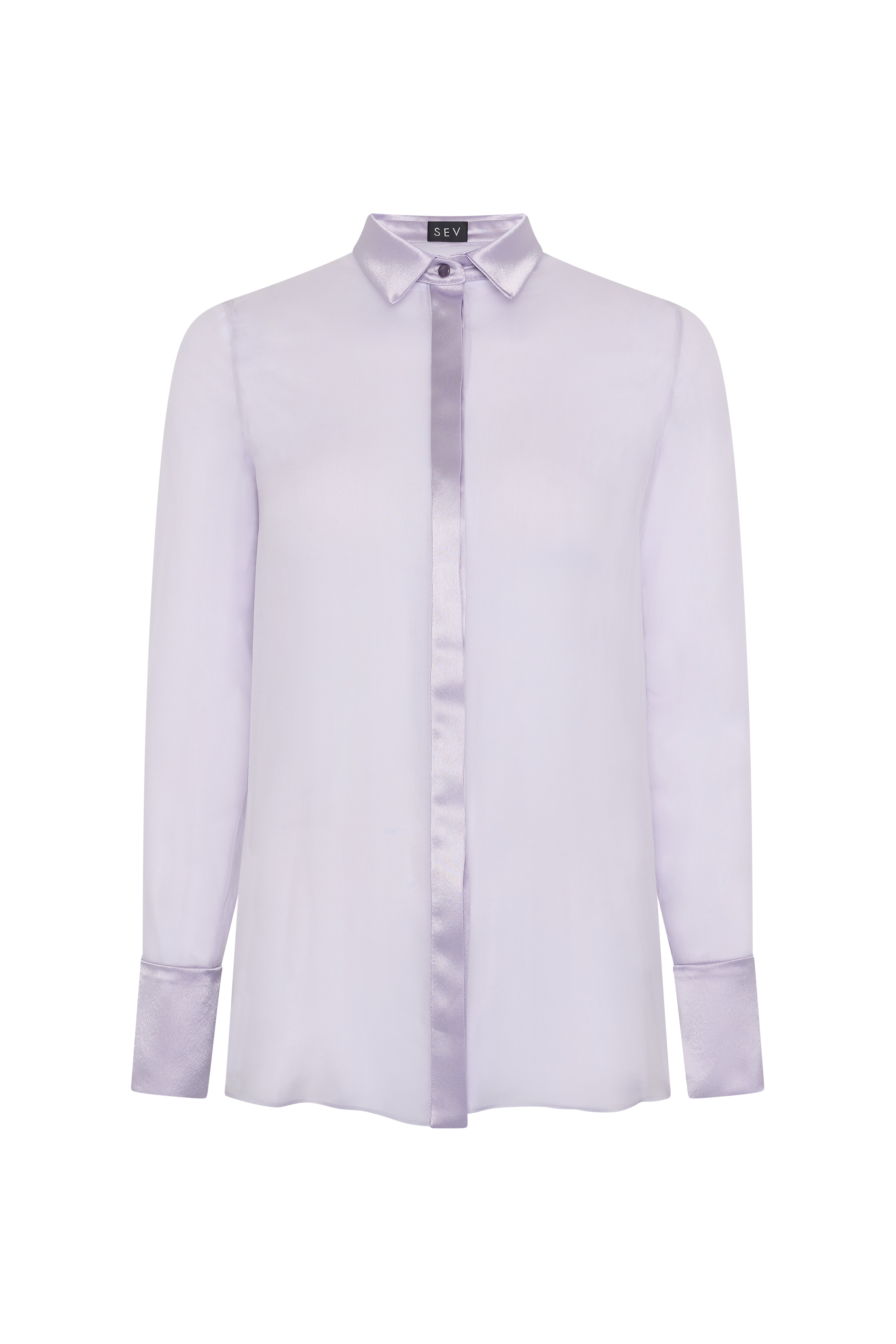 Silk voile  and satin shirt