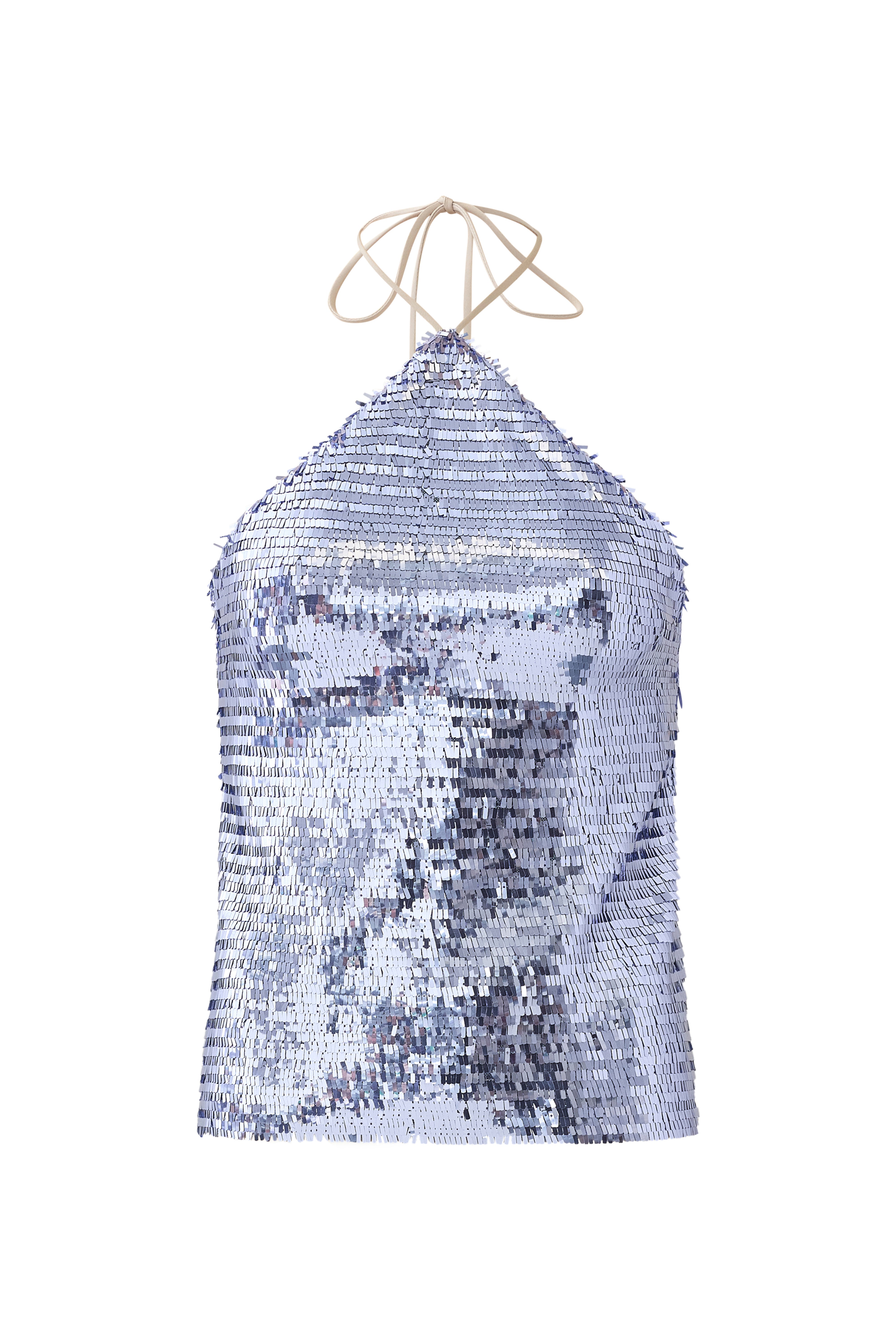Halter Sequin Top