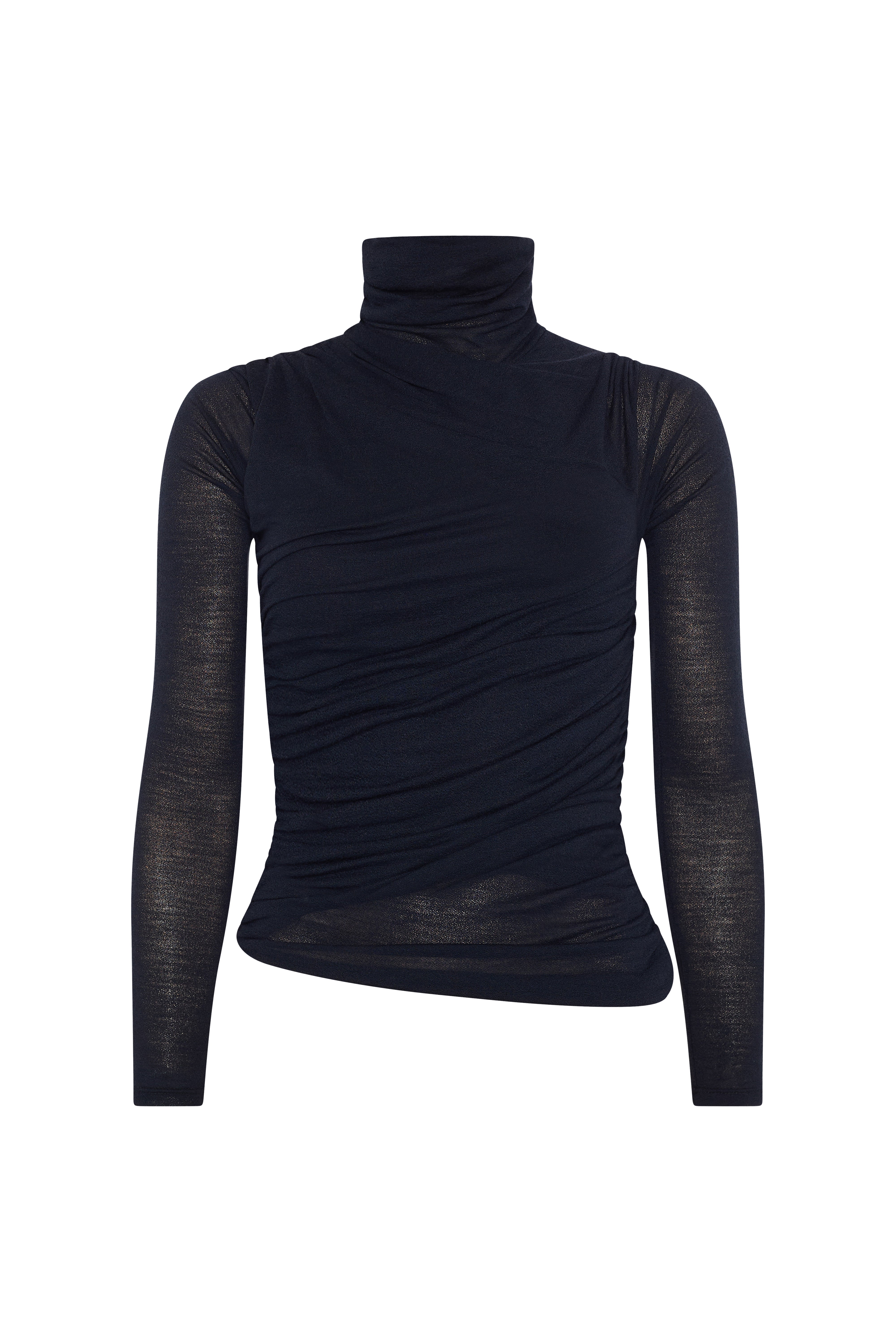 Draped Knit T-Shirt