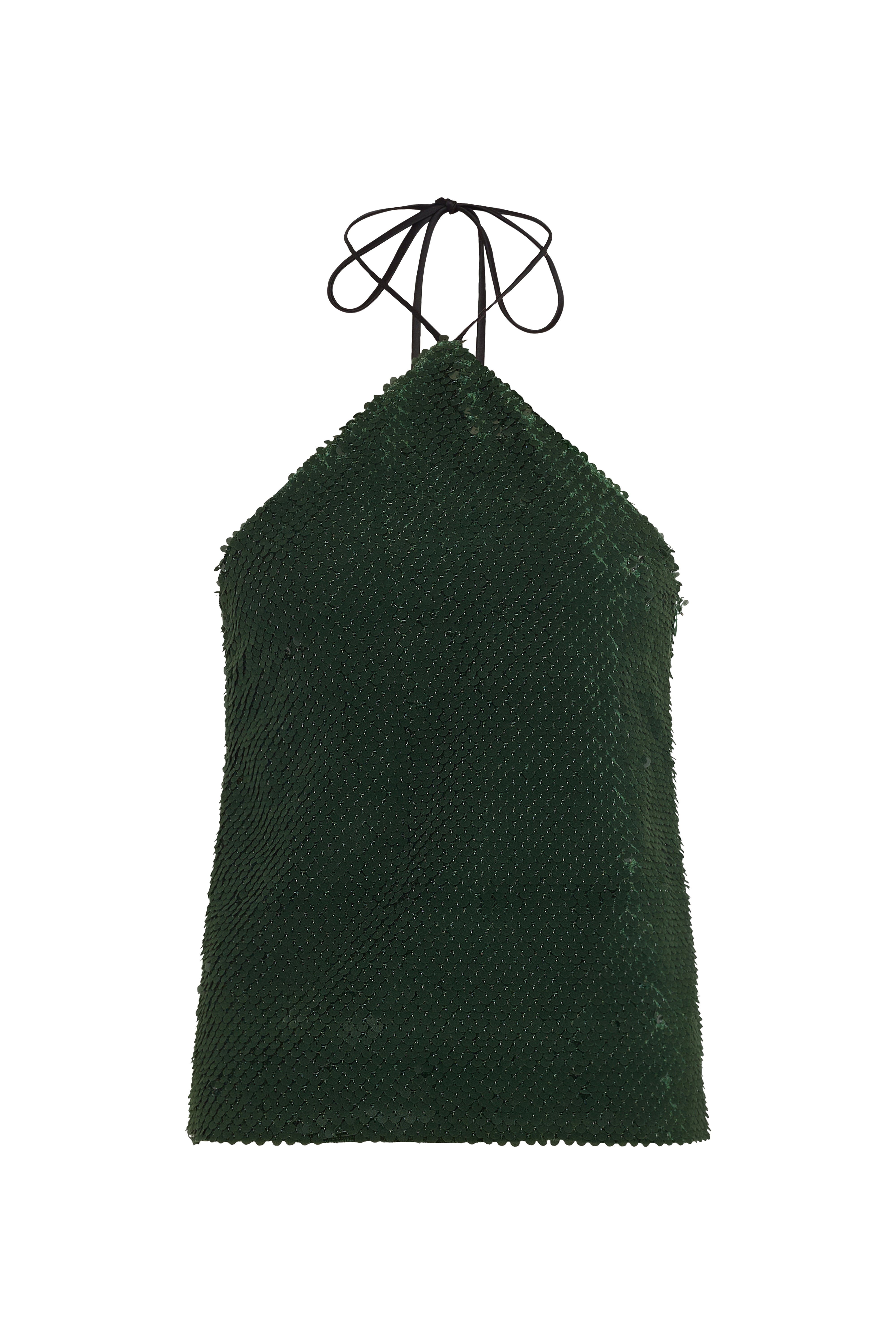 Velvet Sequins Halter Top