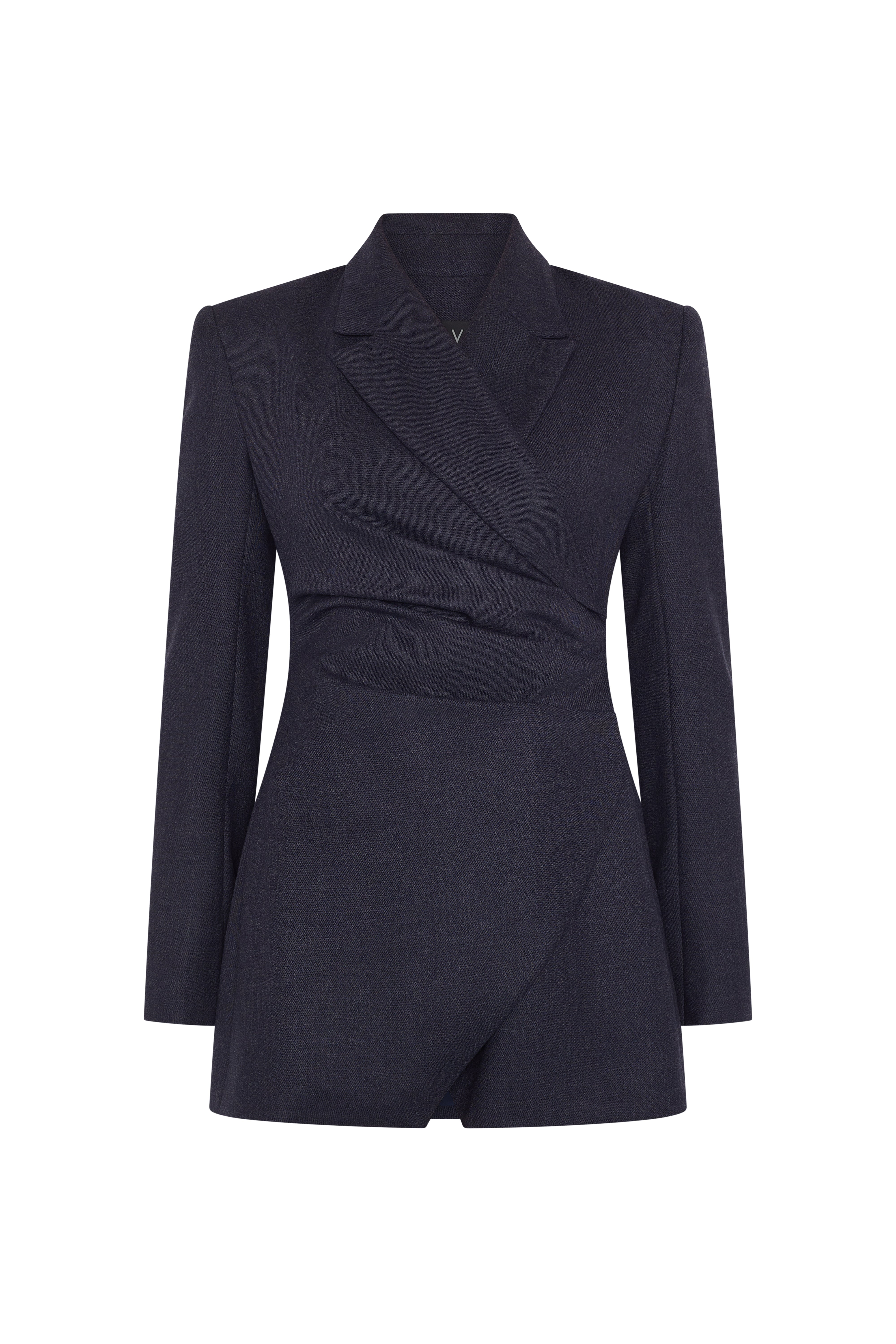 Tailored Denim Draped Jacket