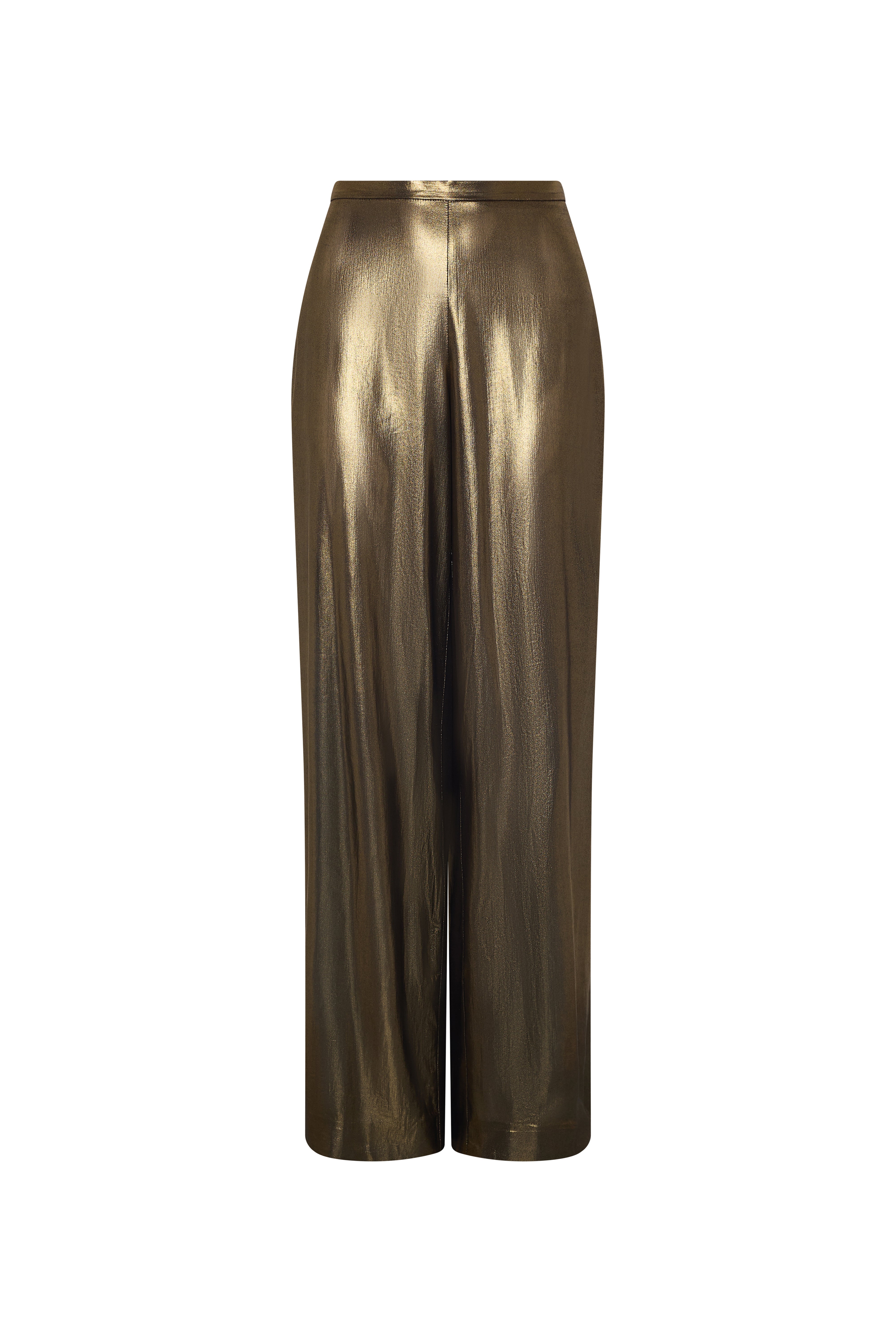 Wide Leg Fluid Lamé Pants