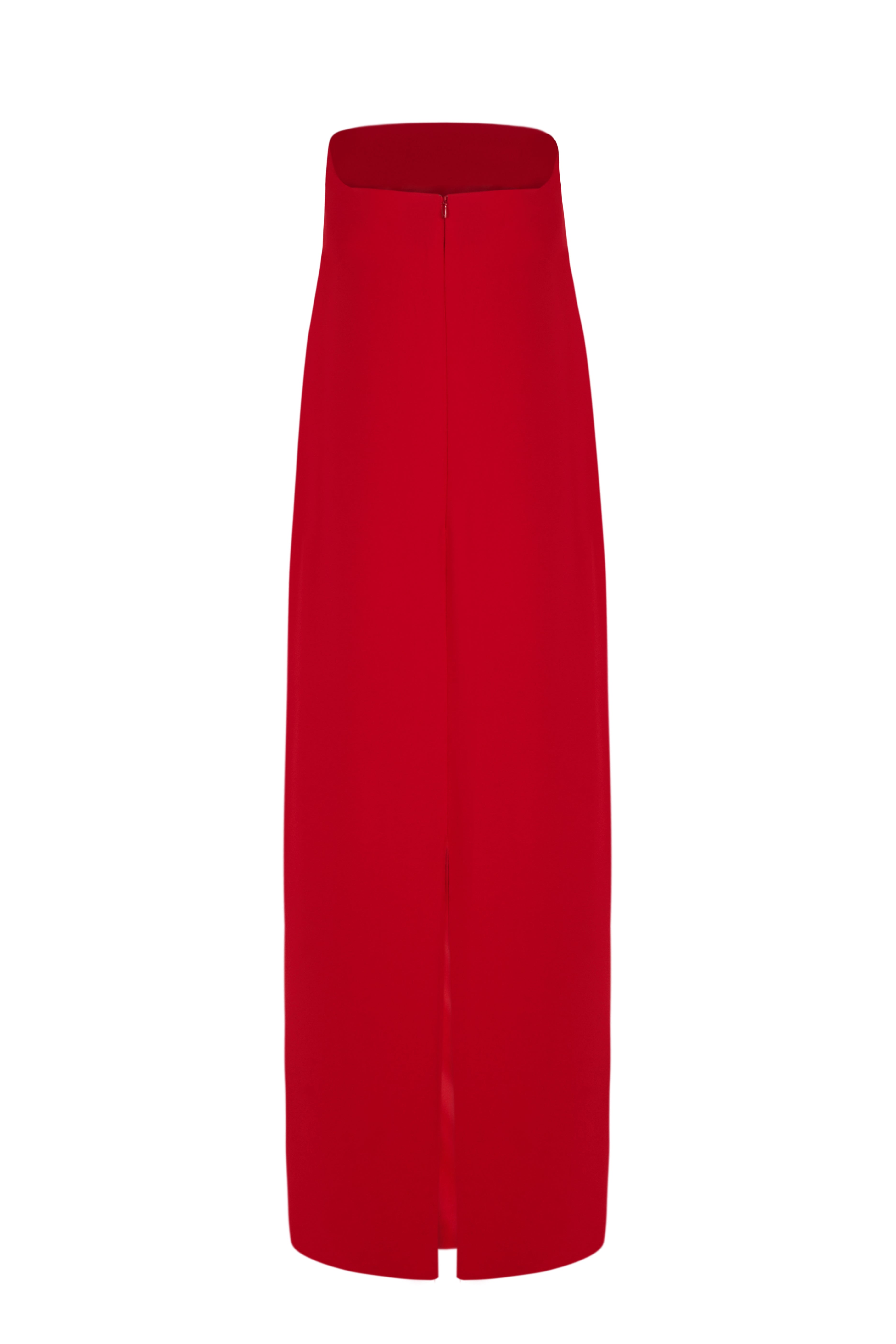 Strapless crepe dress