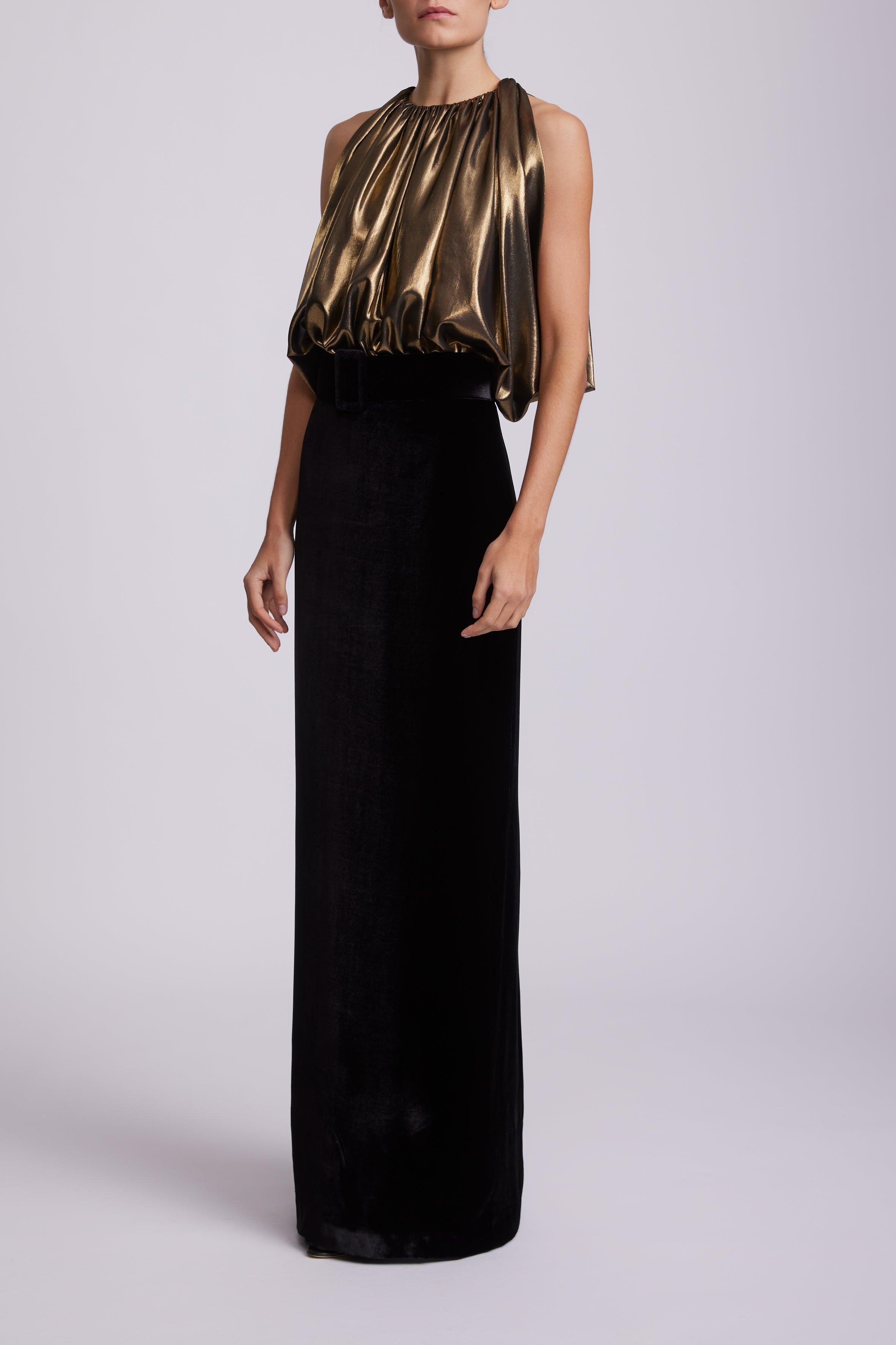 Lamé And Velvet Dress
