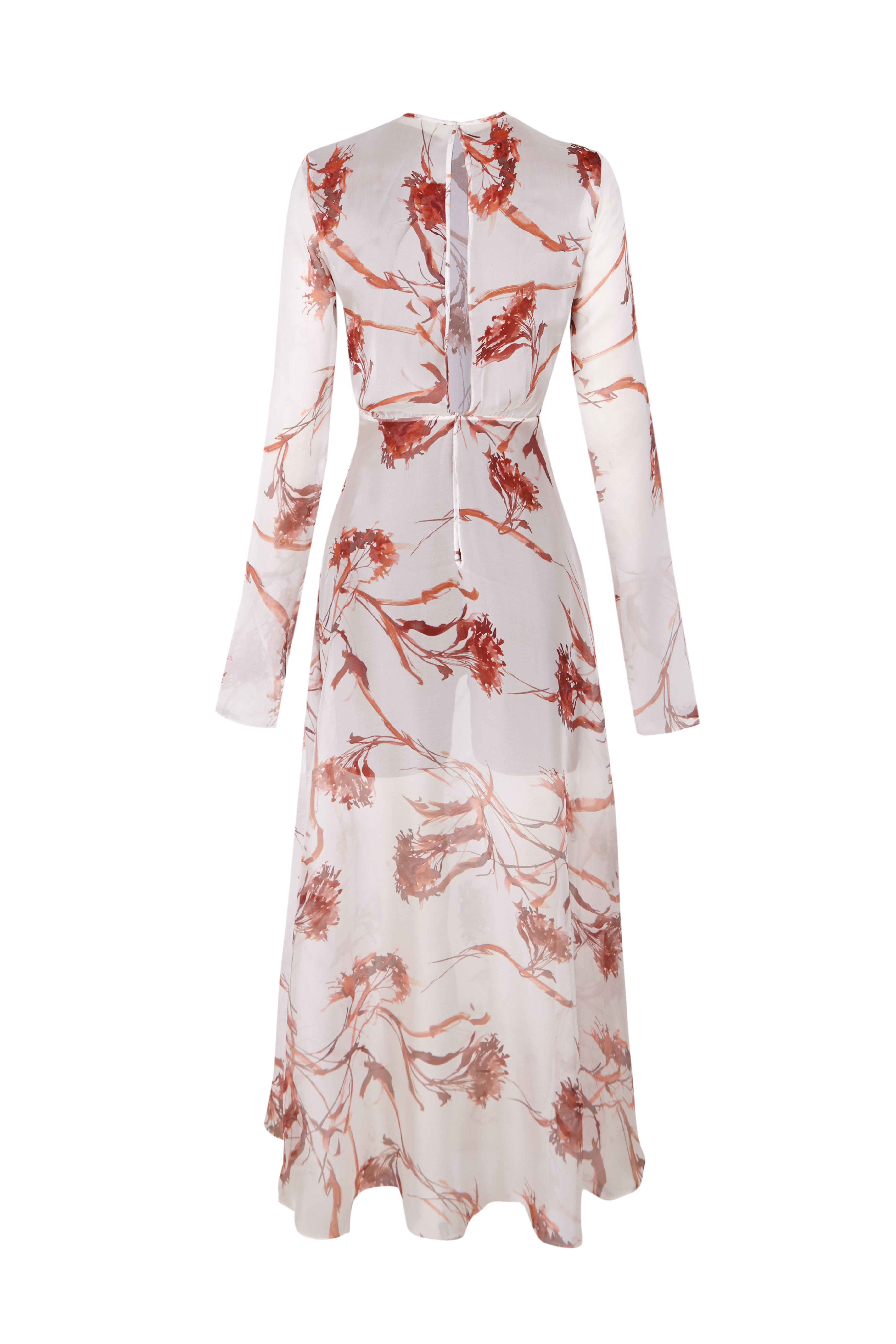 Print Voile Midi Dress