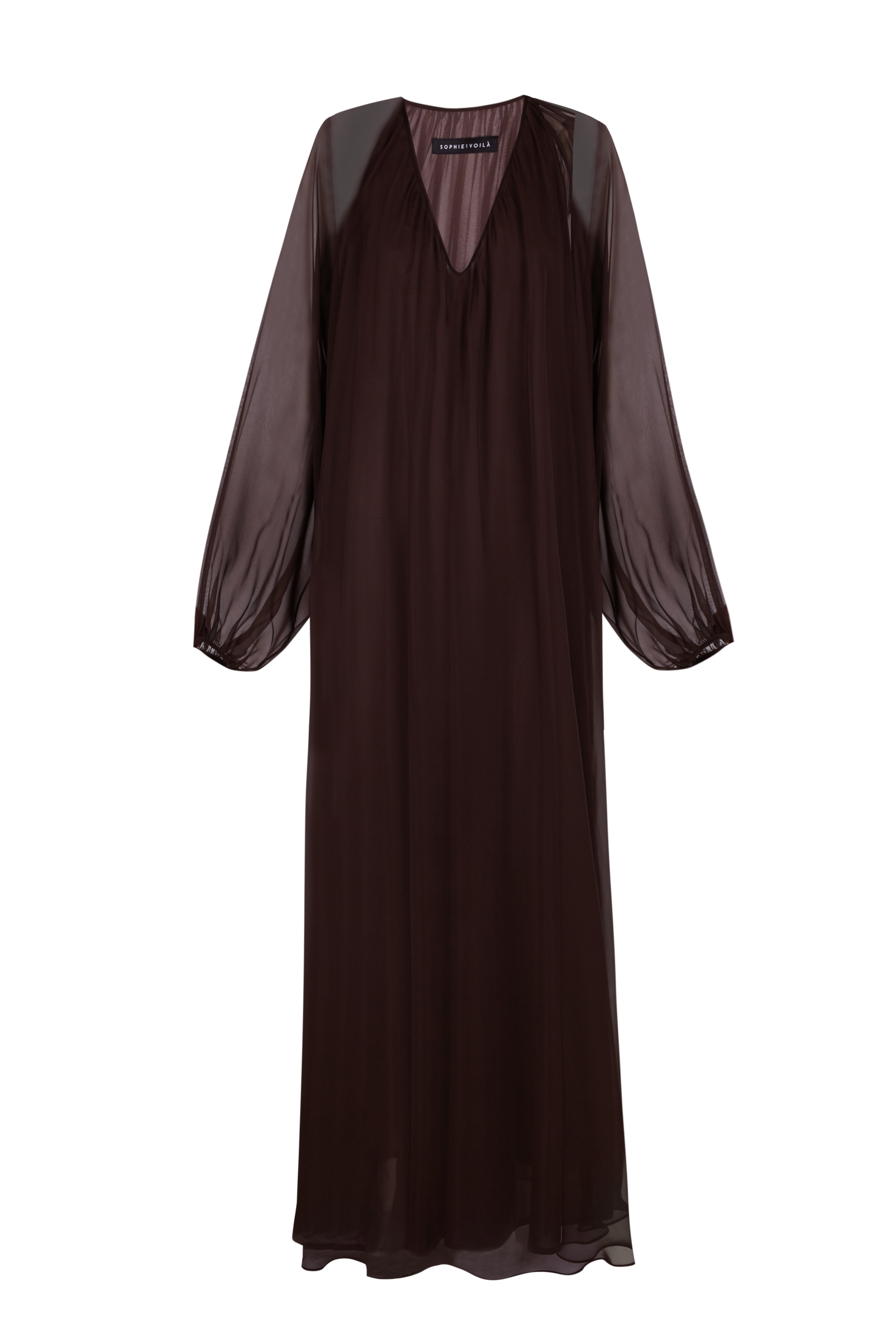 Caftan V-Neck Voile Dress