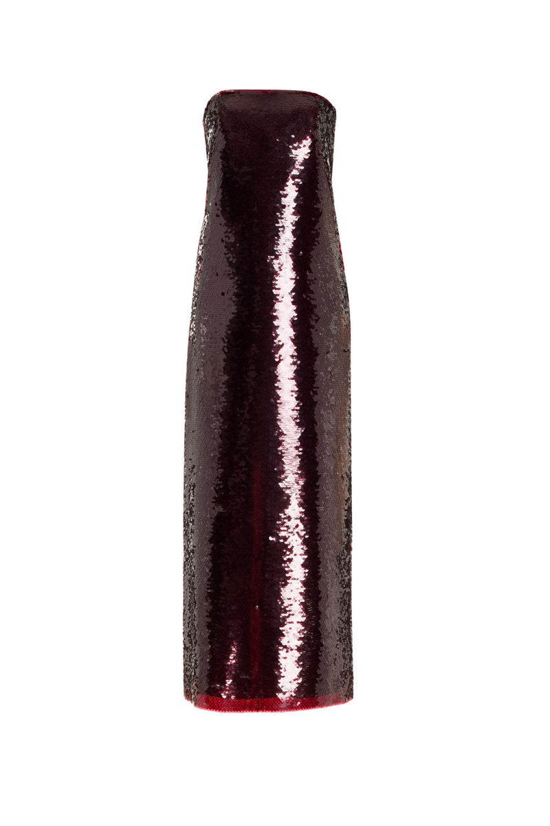 Strapless sequin dress