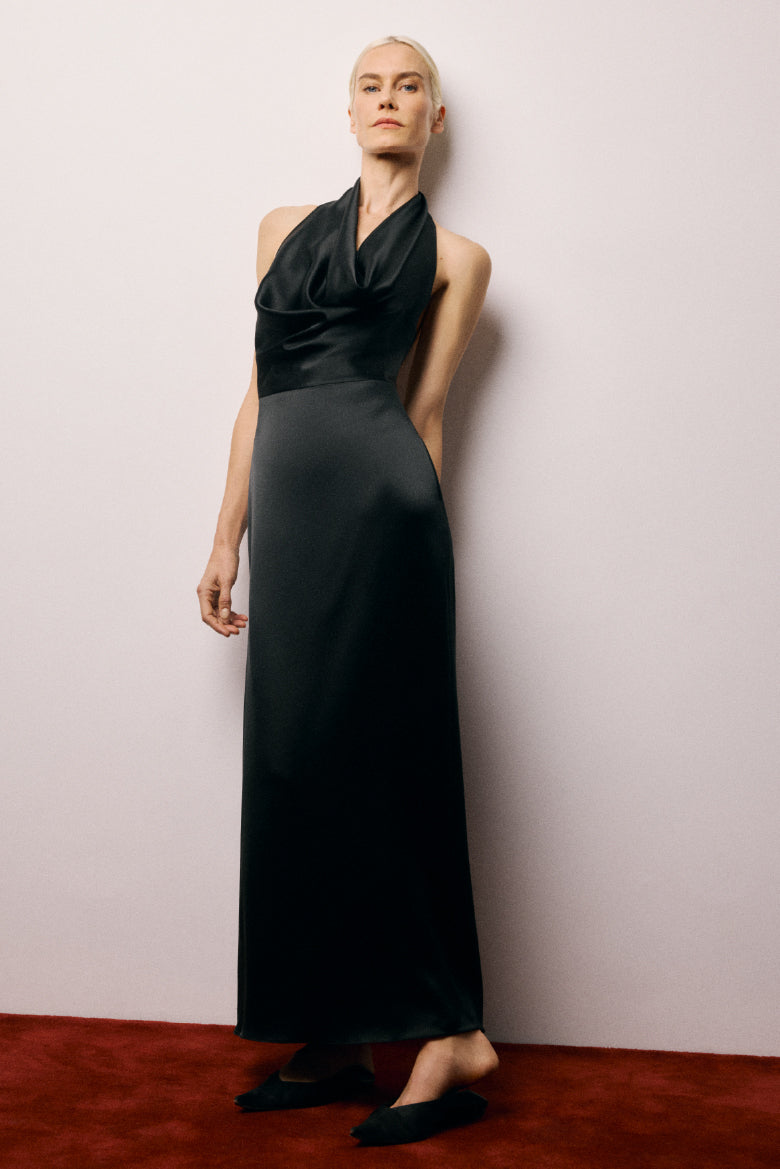 Satin Halter Dress