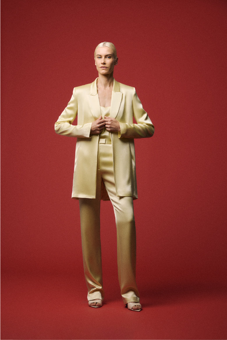 Satin Straight Pants