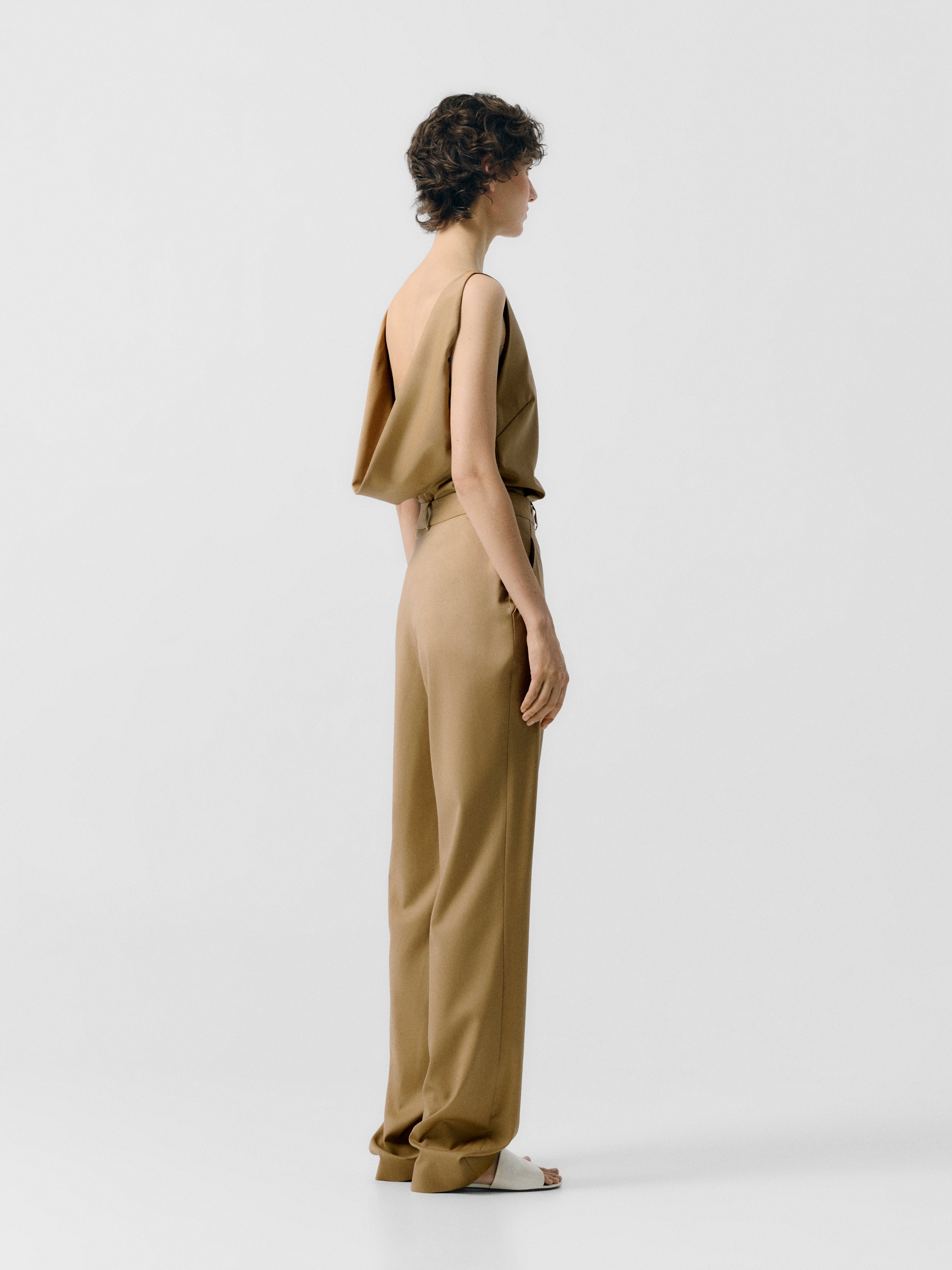 Back Draped Tailored Top