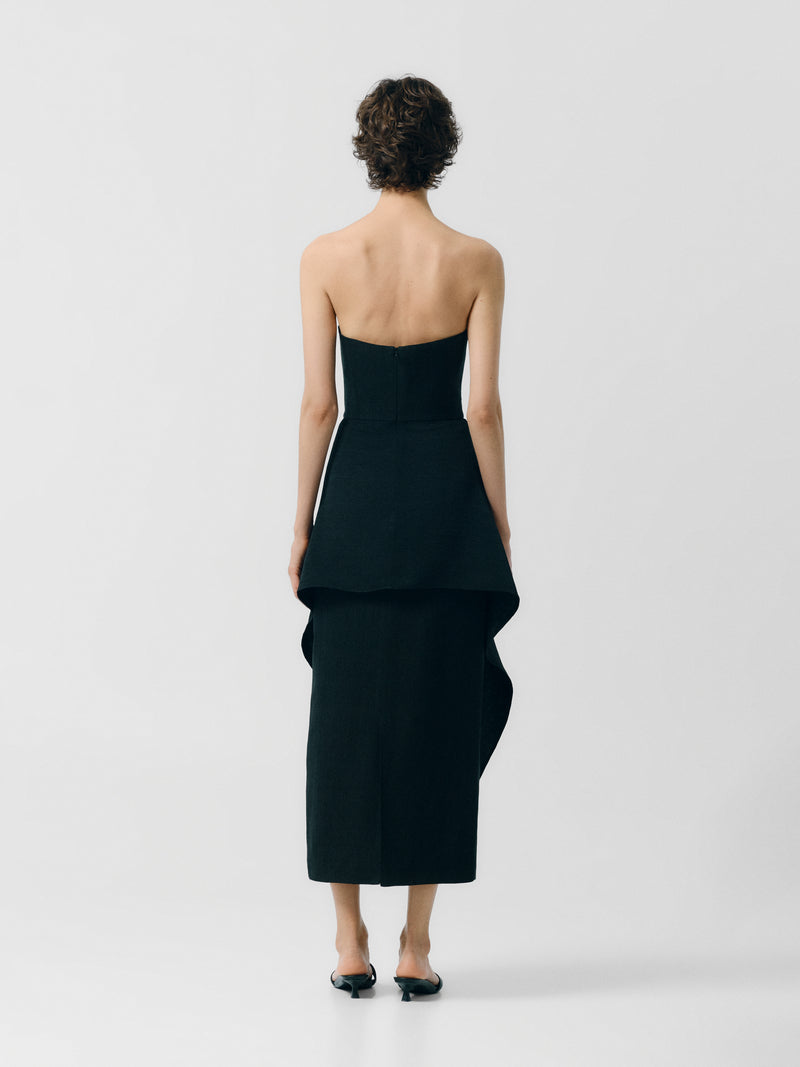 Strapless peplun corset