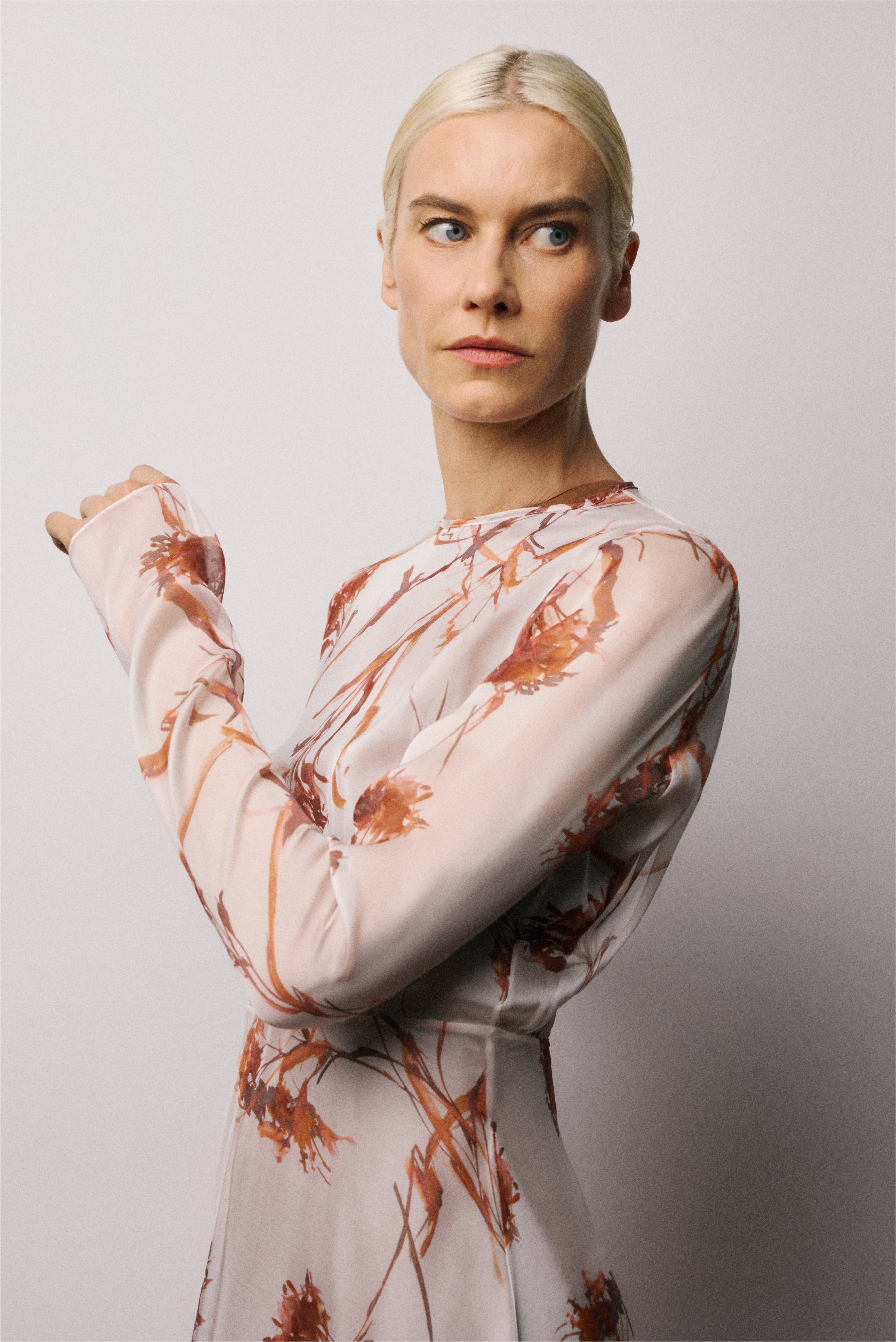 Print Voile Midi Dress