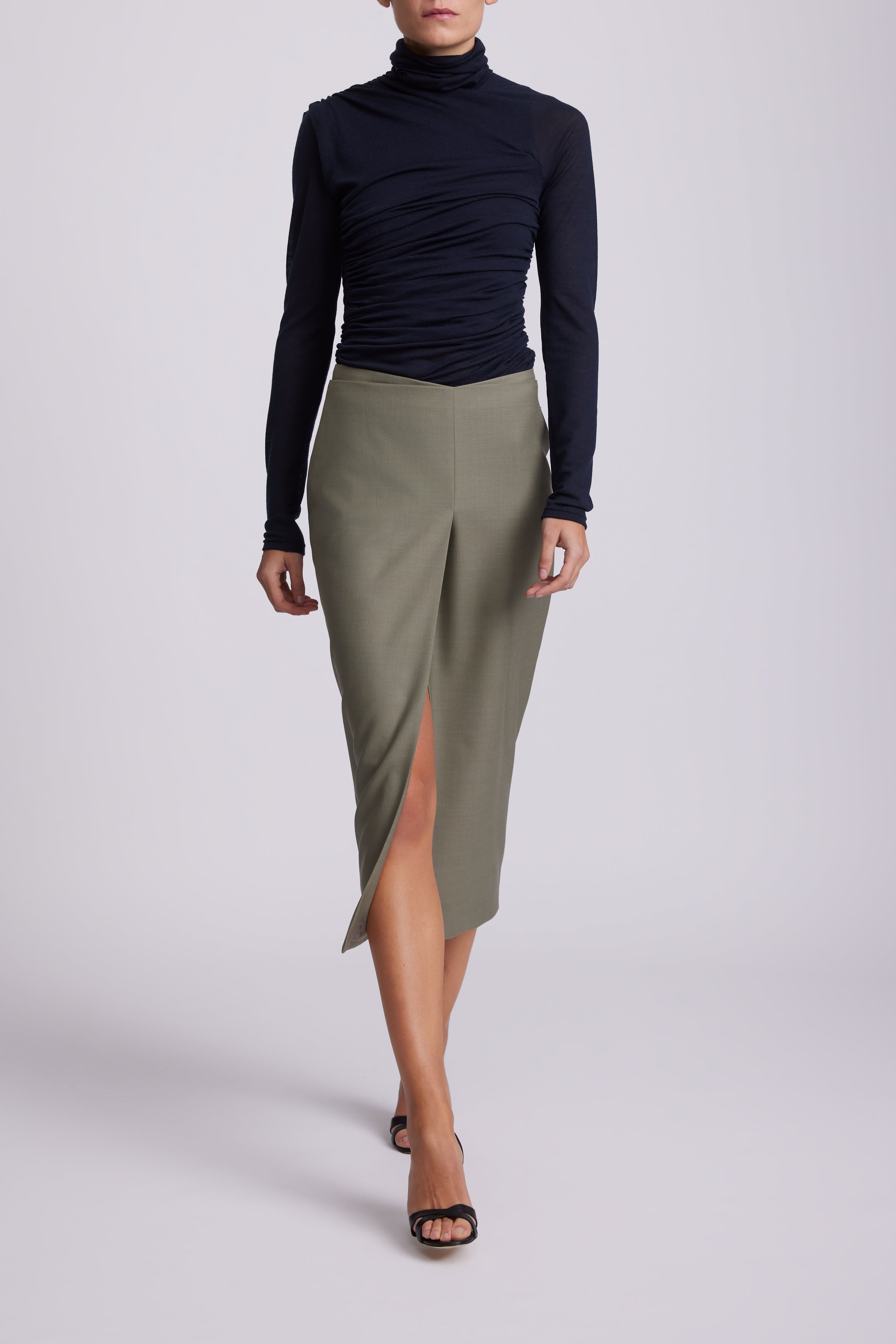 Draped Knit T-Shirt