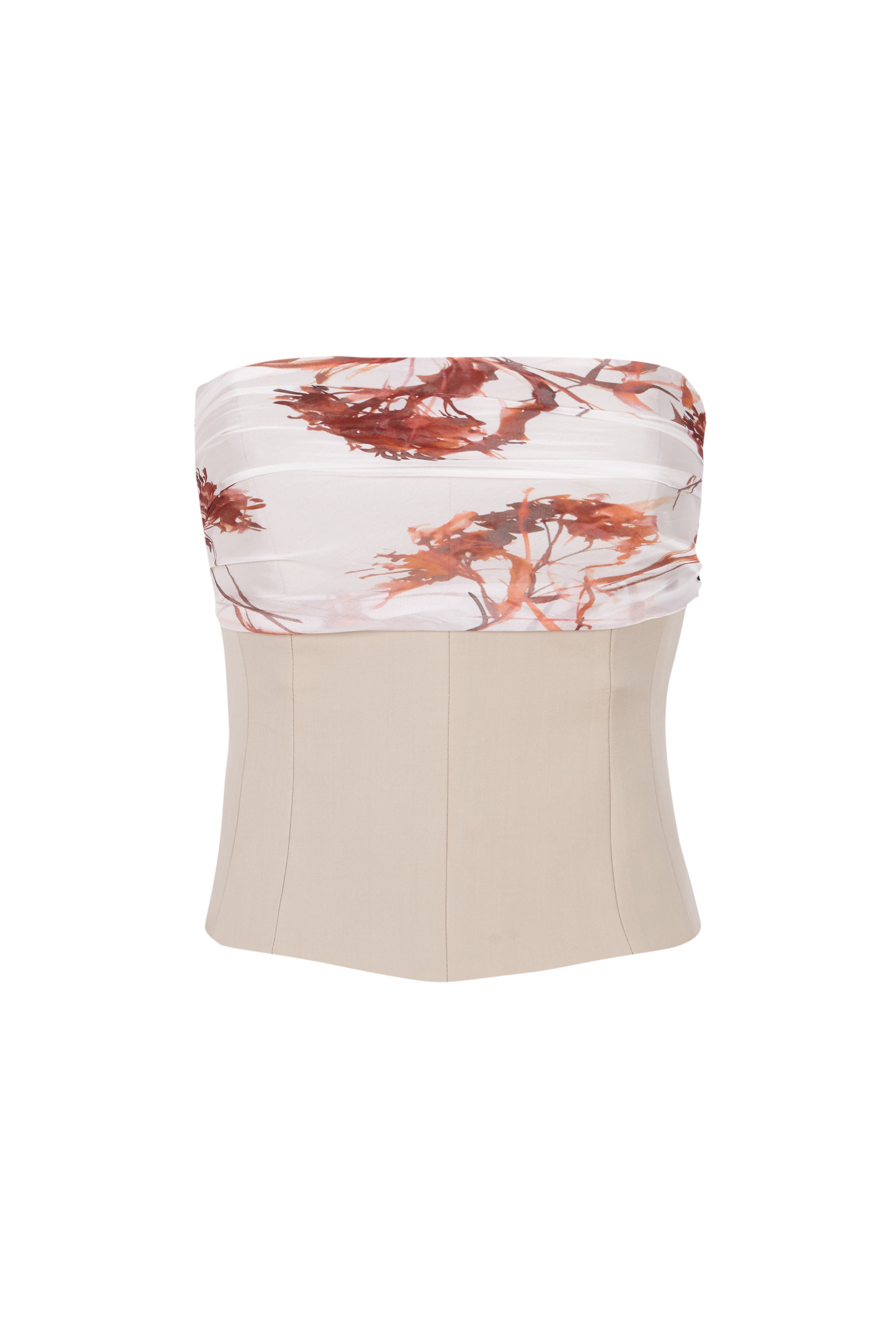 Wool Corset With Print Voile