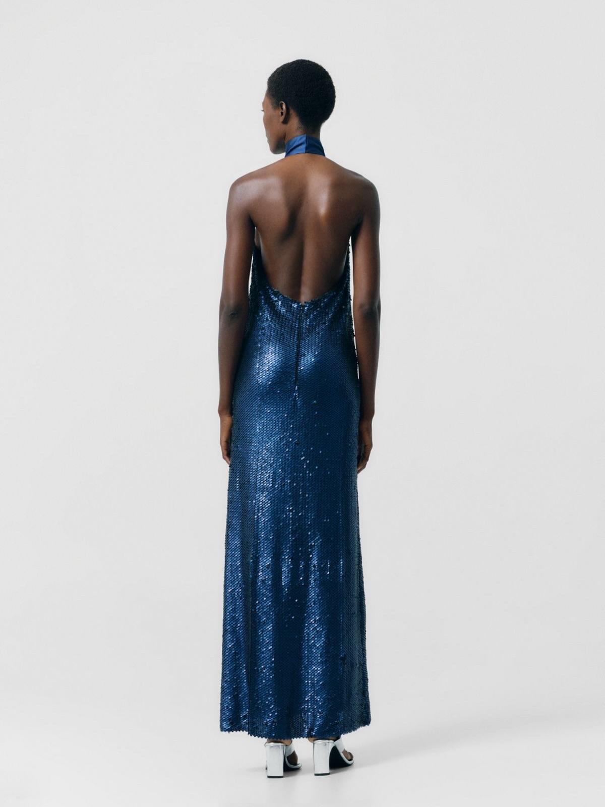 Sequin halter dress