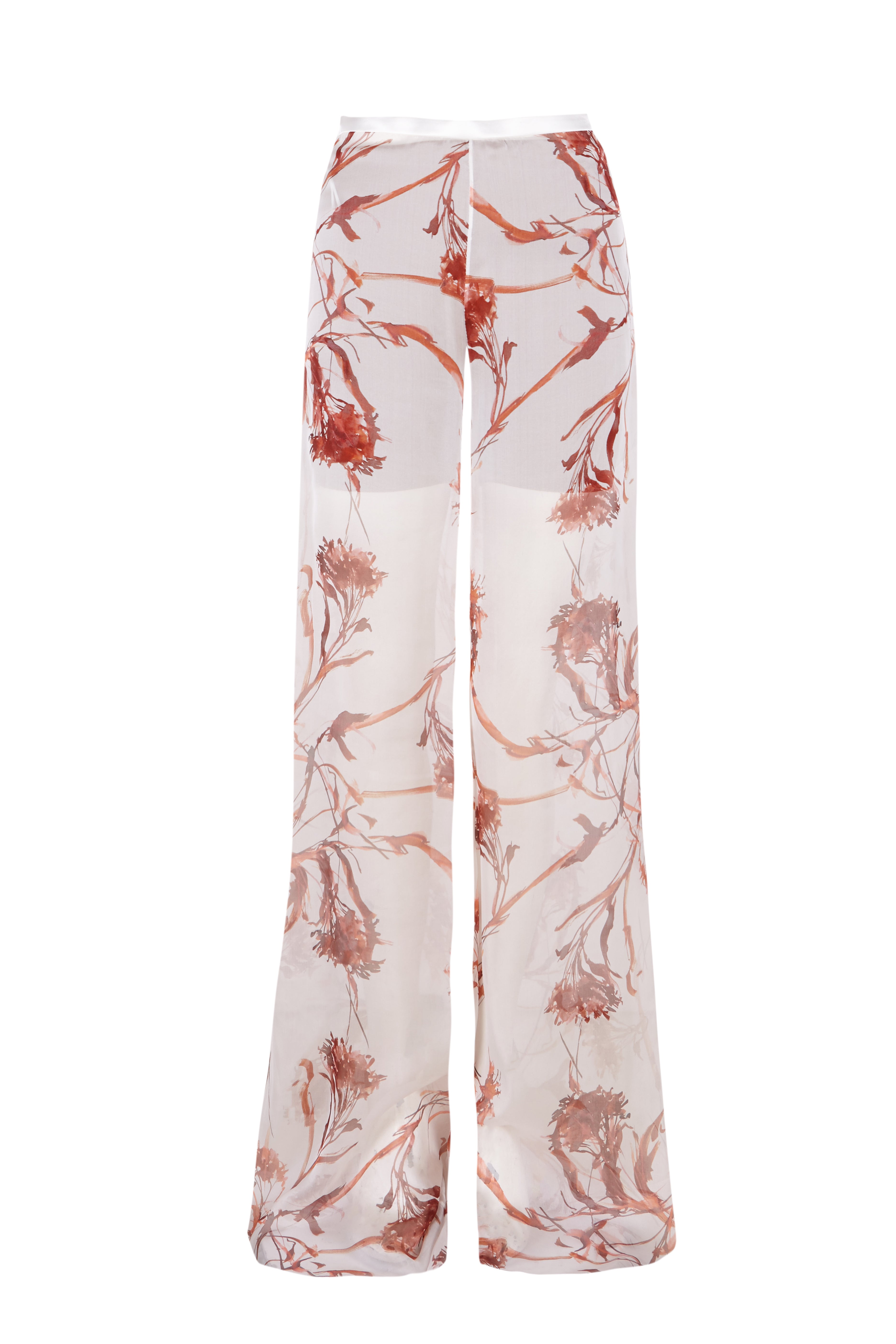 Print Voile Fluid Pants